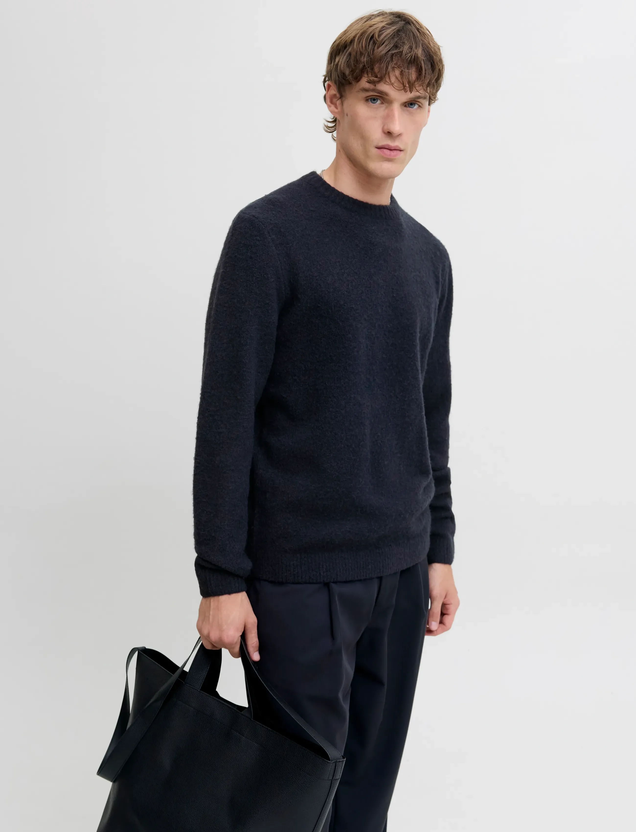 Jack & Jones JPRBLASIMON SOUFFLE KNIT CREW NECK - Rundhals - NIGHT SKY / navy