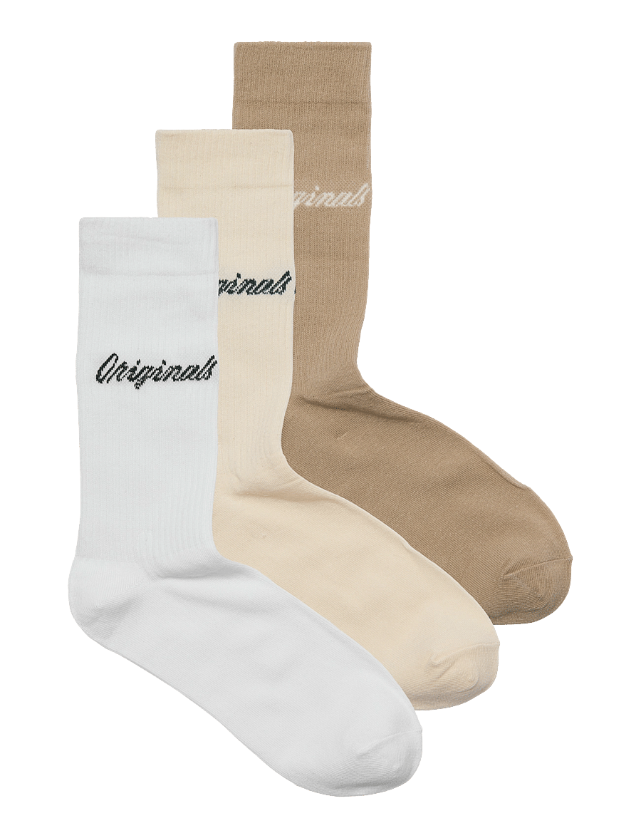 Jack & Jones - JACNORREBRO TENNIS SOCKS 3 PACK - antique white - 0