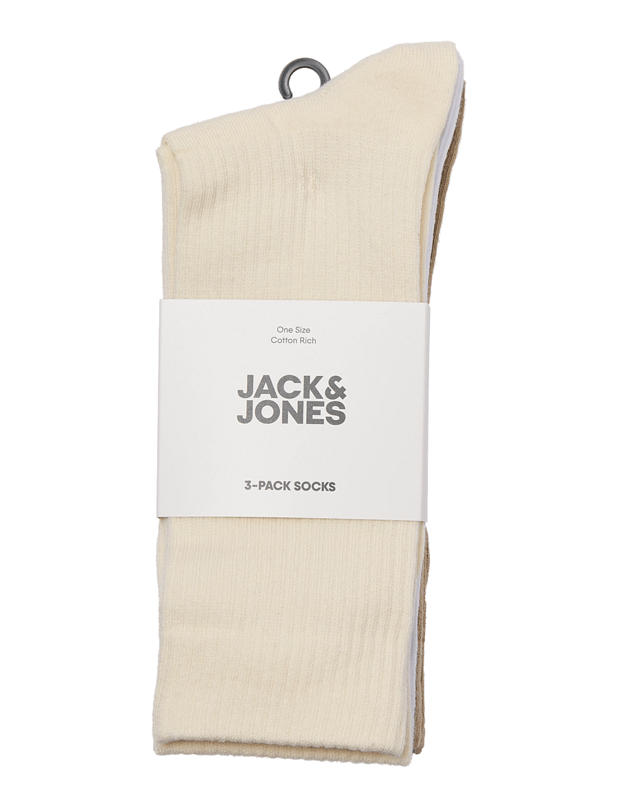 Jack & Jones - JACNORREBRO TENNIS SOCKS 3 PACK - antique white - 1