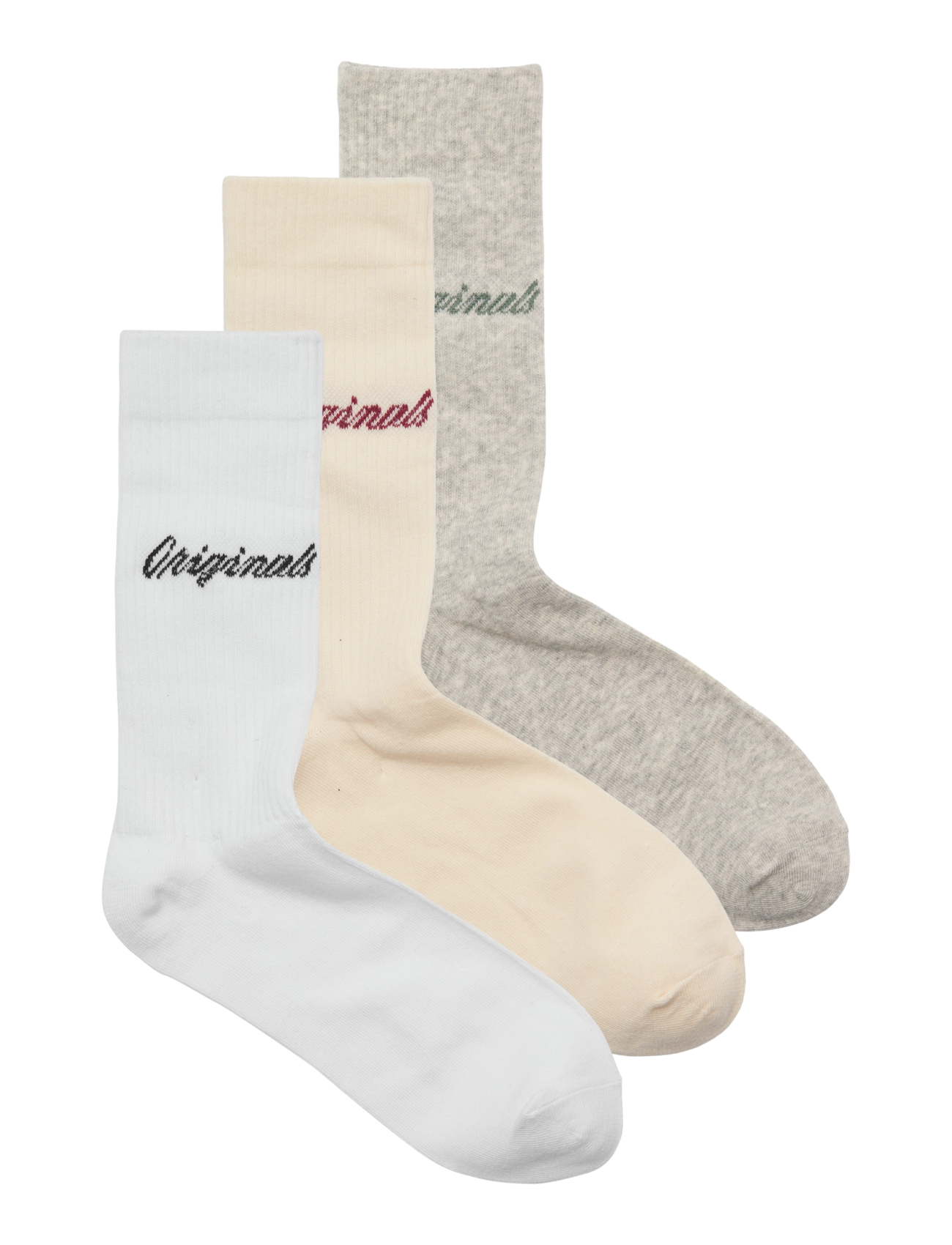 Jack & Jones Jacnorrebro Tennis Socks 3 Pack, One Size, Socks, Weiß - Regular Männerswear