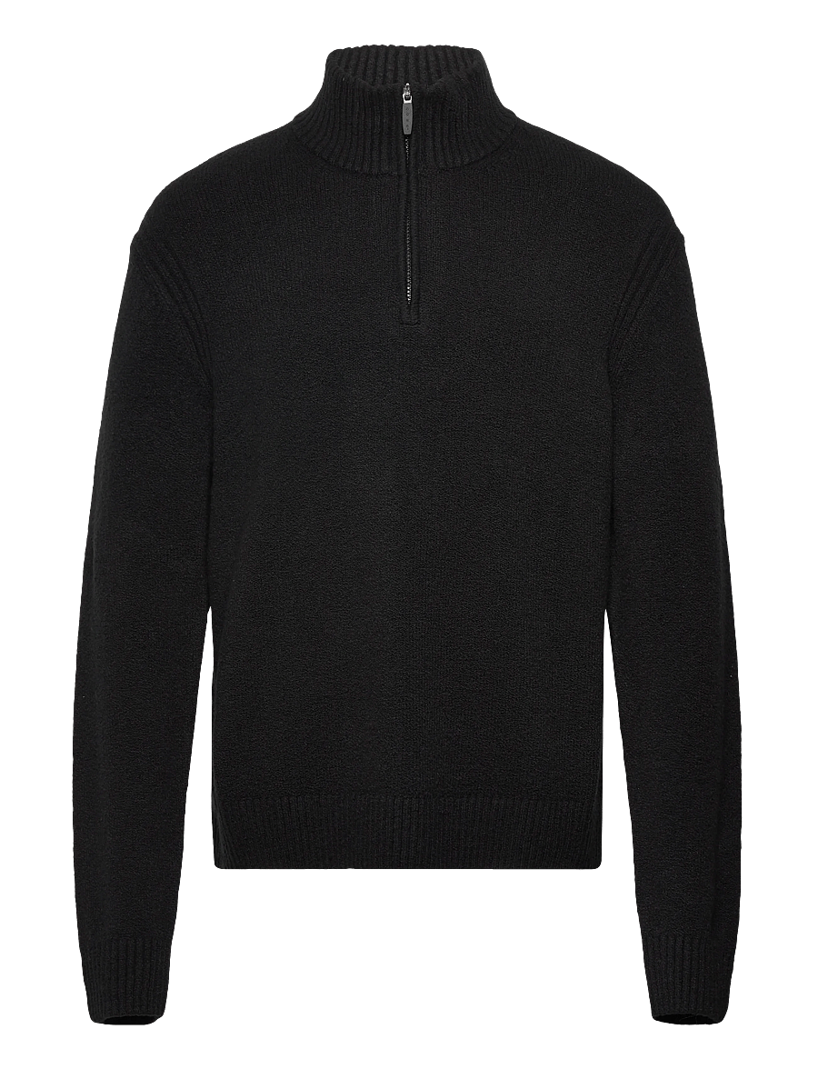 Jack & Jones - JCOPOINT KNIT BOUCLE BF PACK - halfzip strik - black - 0