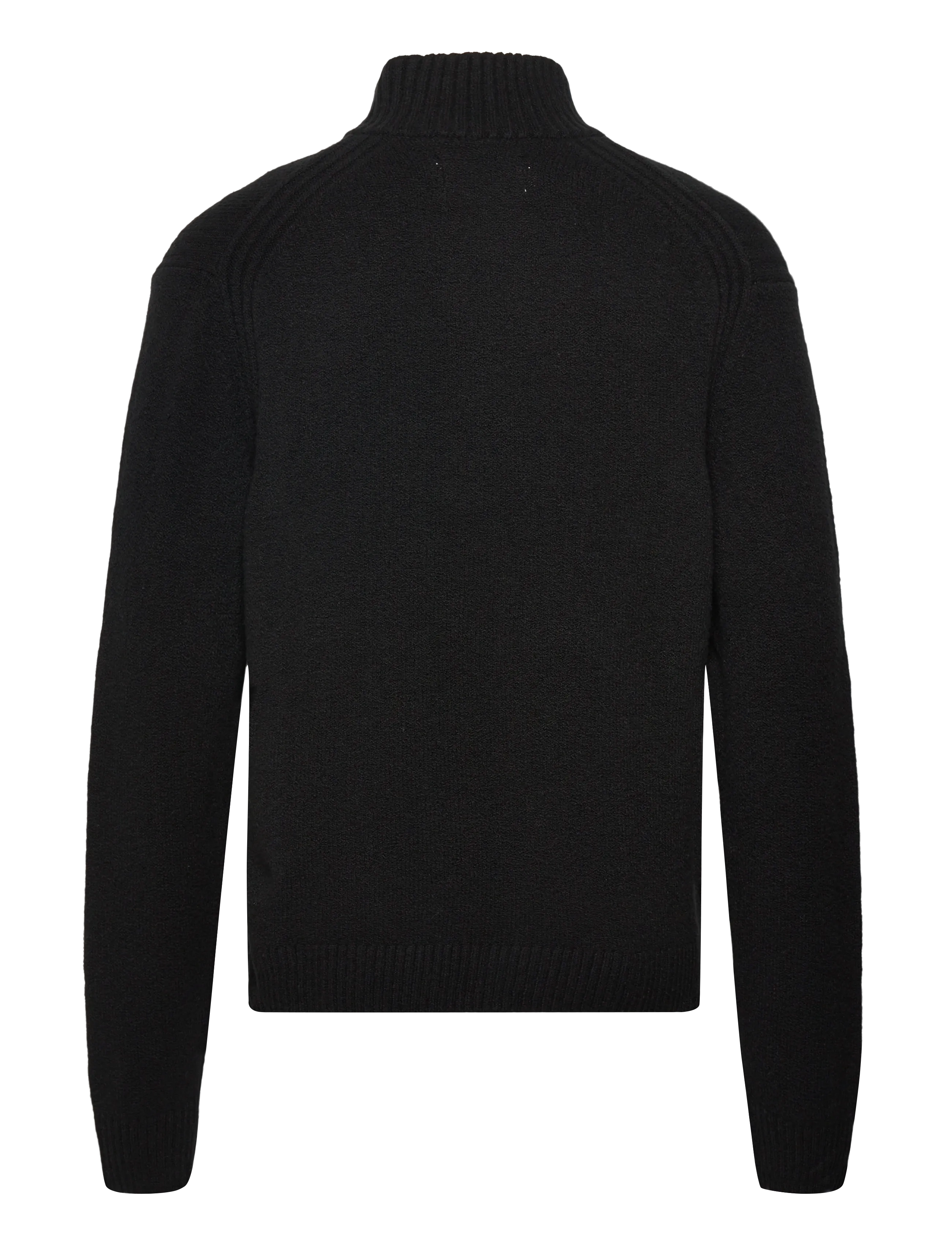 Jack & Jones - JCOPOINT KNIT BOUCLE BF PACK - džemperi ar daļēju rāvējslēdzēja aizdari - black - 1