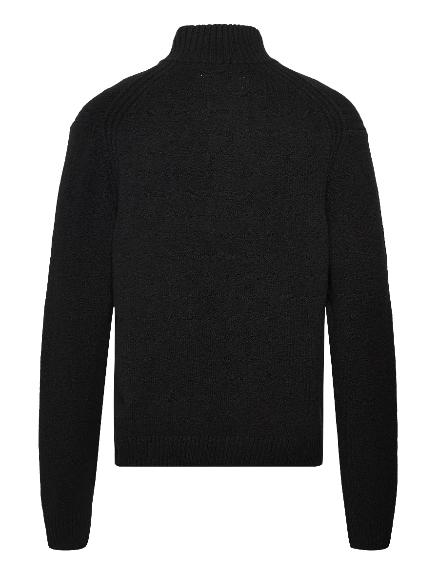 Jack & Jones - JCOPOINT KNIT BOUCLE BF PACK - halfzip strik - black - 1