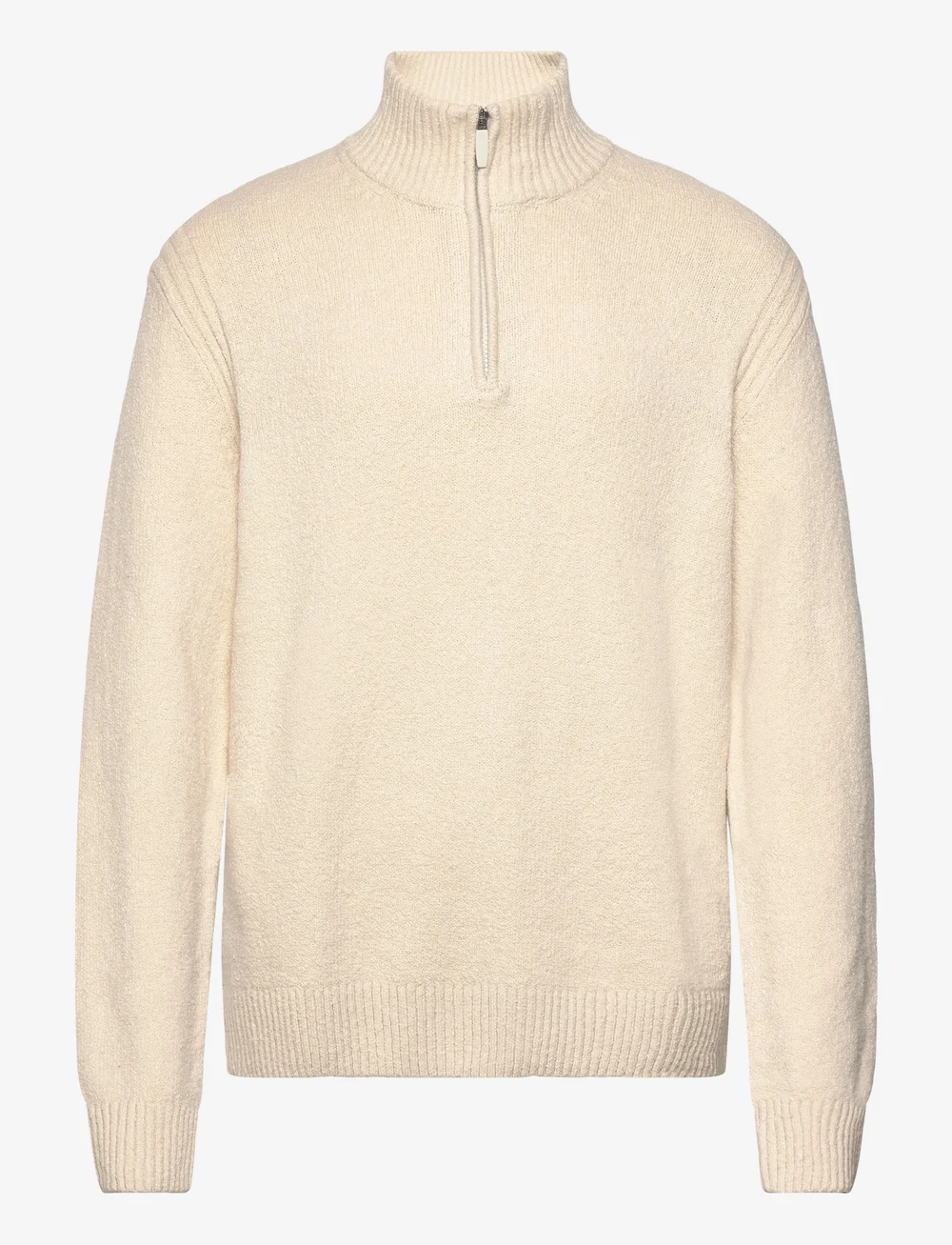 Jack & Jones - JCOPOINT KNIT BOUCLE BF PACK - pullover mit halbem reißverschluss - rainy day - 0