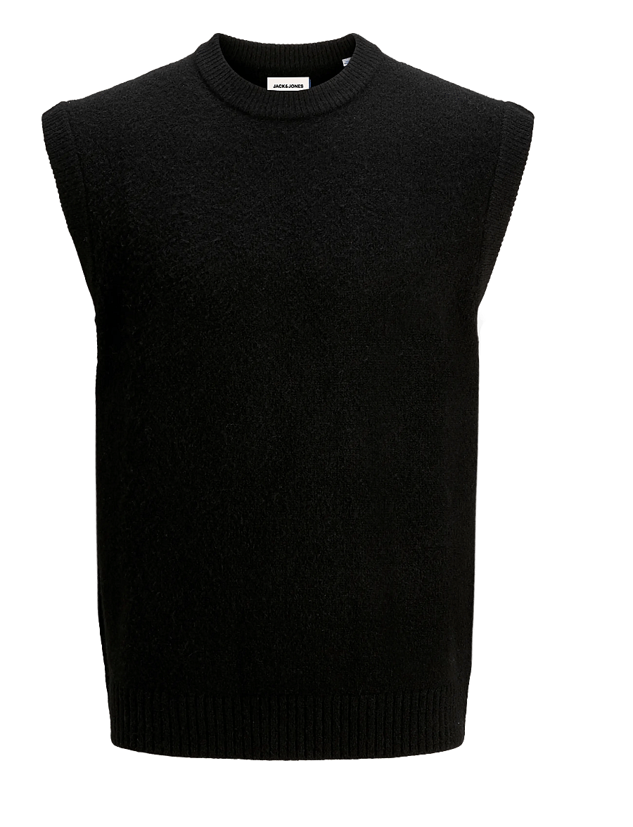 Jack & Jones - JJSOHO OLLIE KNIT VEST - kootud vestid - black - 1