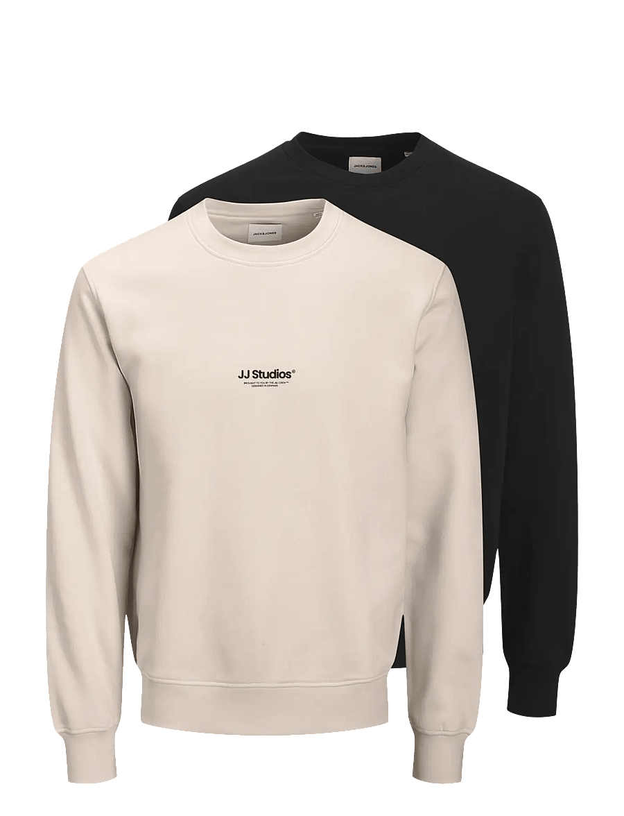 Jack & Jones - JJESOHO SWEAT CREW NECK 2PK MP - kollektioner - black - 1