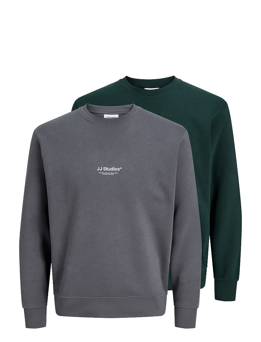 Jack & Jones - JJESOHO SWEAT CREW NECK 2PK MP - kollektsioonid - scarab - 1