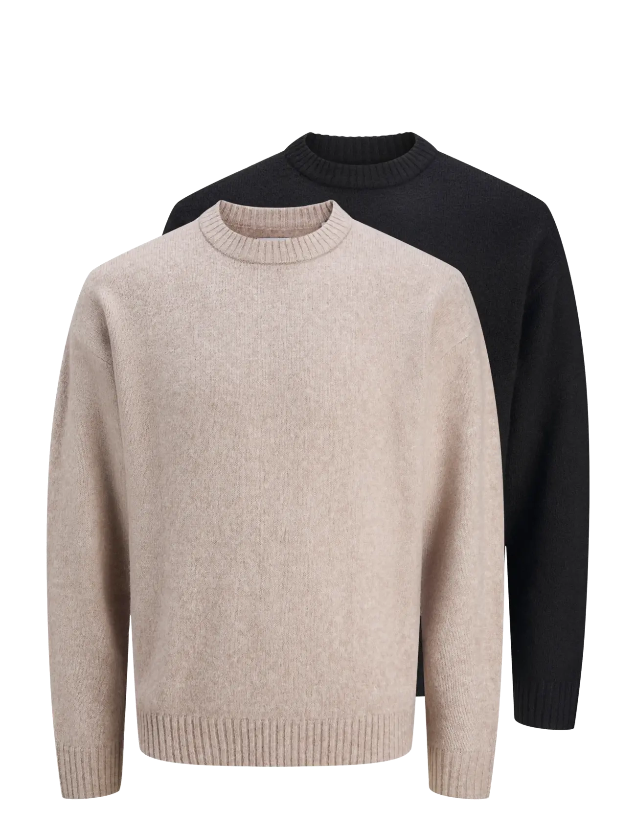 Jack & Jones - JJESOHO OLLIE KNIT CREW NECK 2PK MP - black - 1