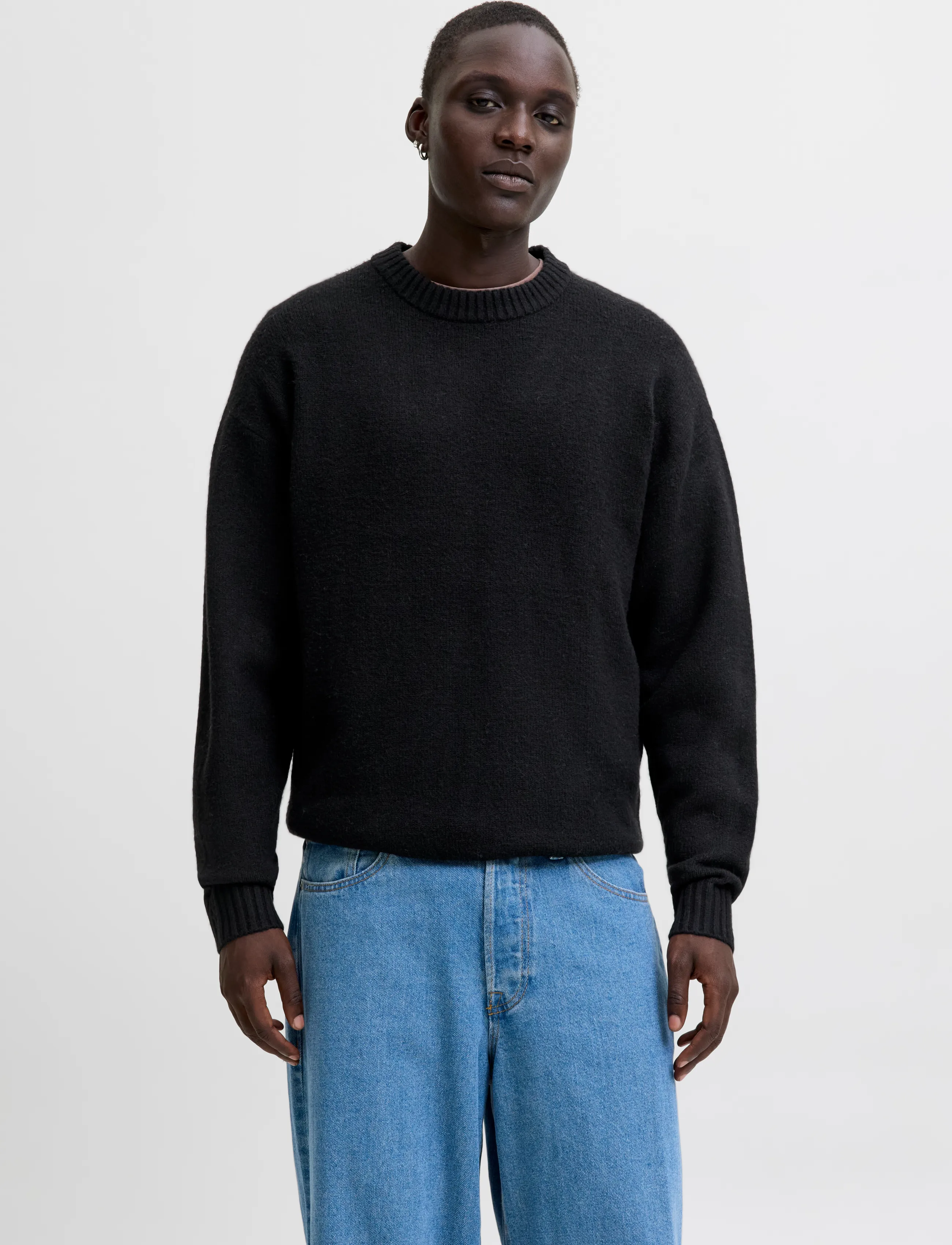 Jack & Jones JJESOHO OLLIE KNIT CREW NECK 2PK MP - Vatertag - BLACK / black