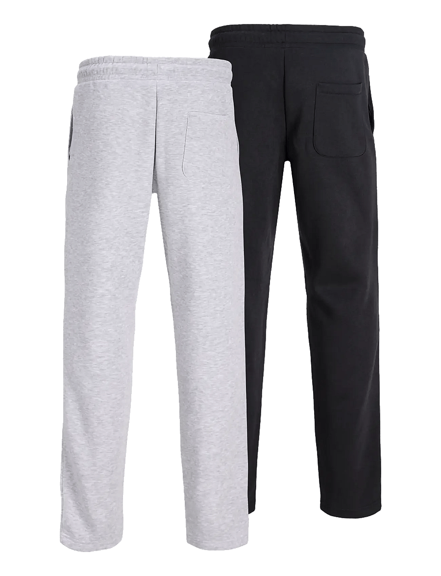Jack & Jones - JPSTKANE BRADLEY UNCUFFED SWT PANT 2PKMP - kollektionen - light grey melange - 2