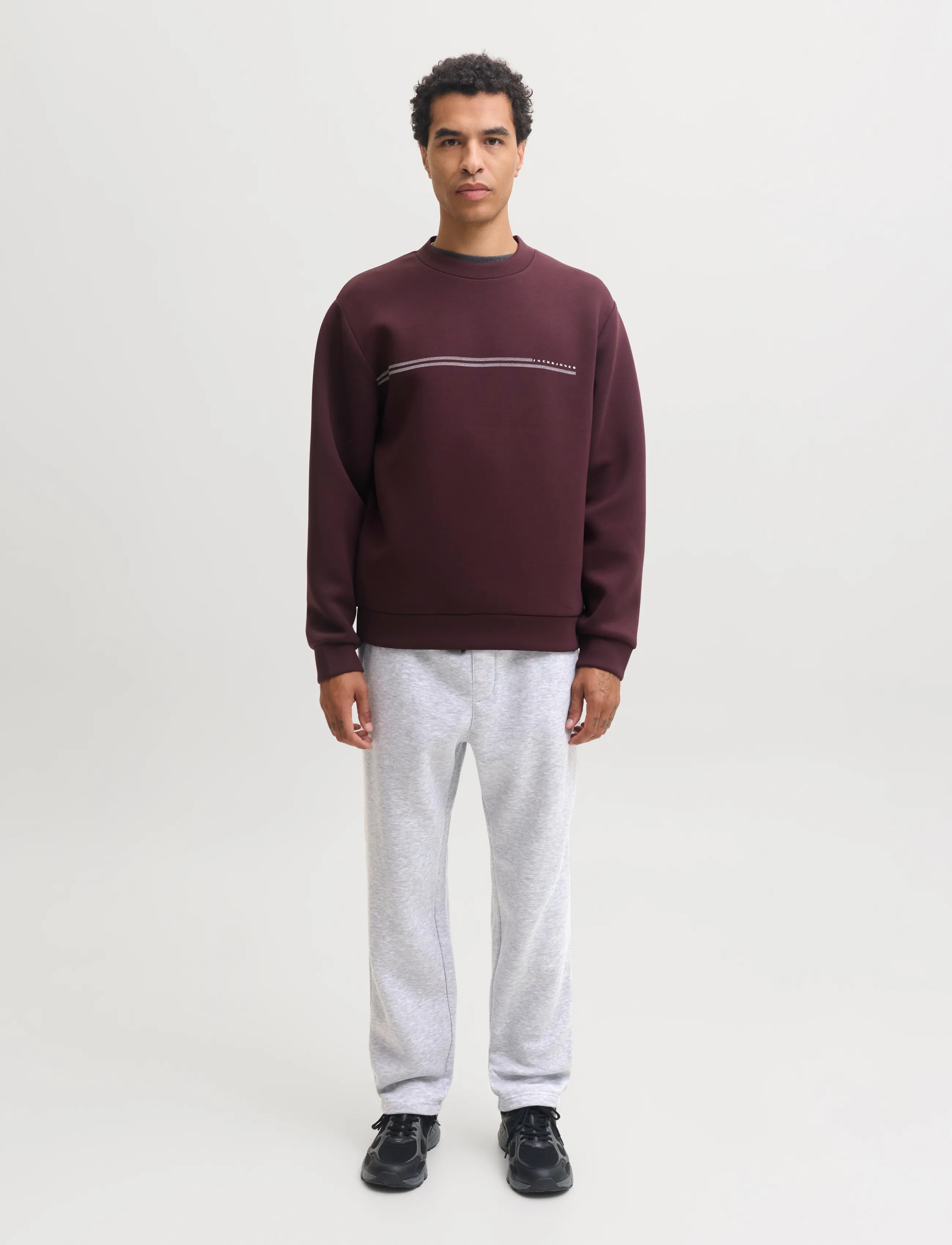 Jack & Jones - JPSTKANE BRADLEY UNCUFFED SWT PANT 2PKMP - kollektioner - light grey melange - 4