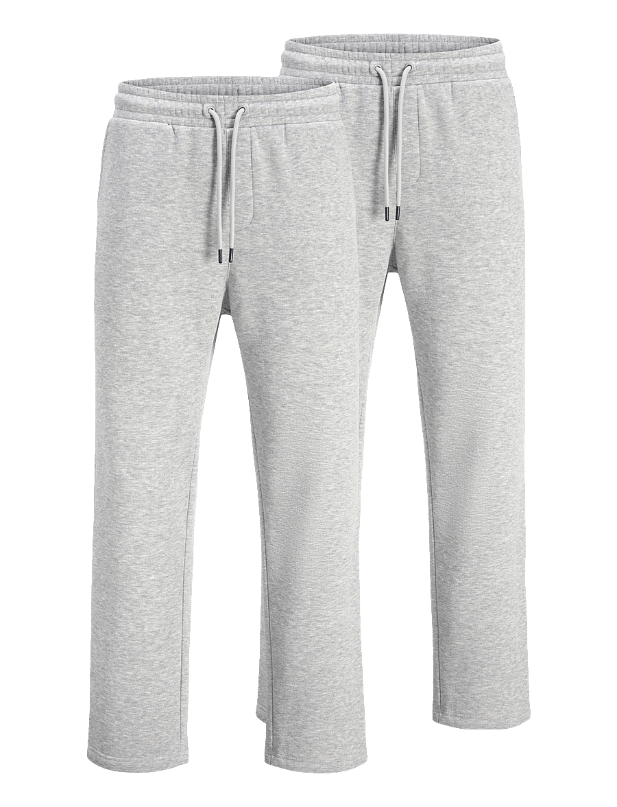 Jack & Jones - JPSTKANE BRADLEY UNCUFFED SWT PANT 2PKMP - collections - light grey melange - 0