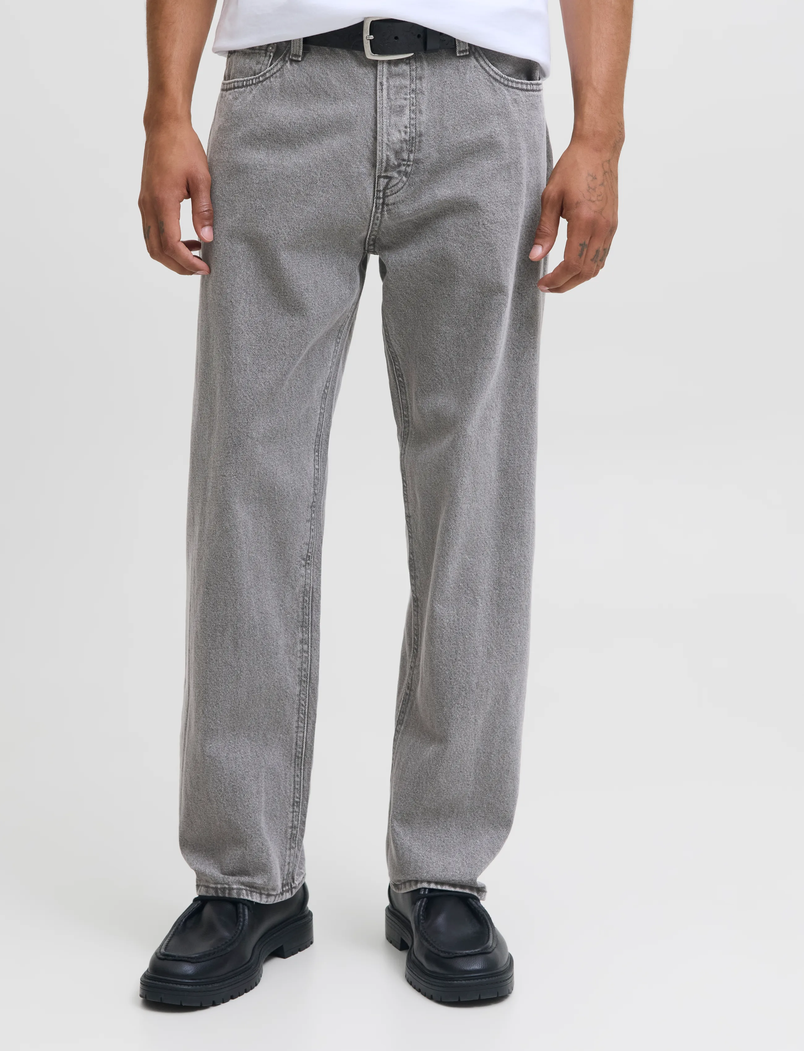 Jack & Jones JJIEDDIE JJBASIC SQ 067 NOOS - Riided - GREY DENIM / grey