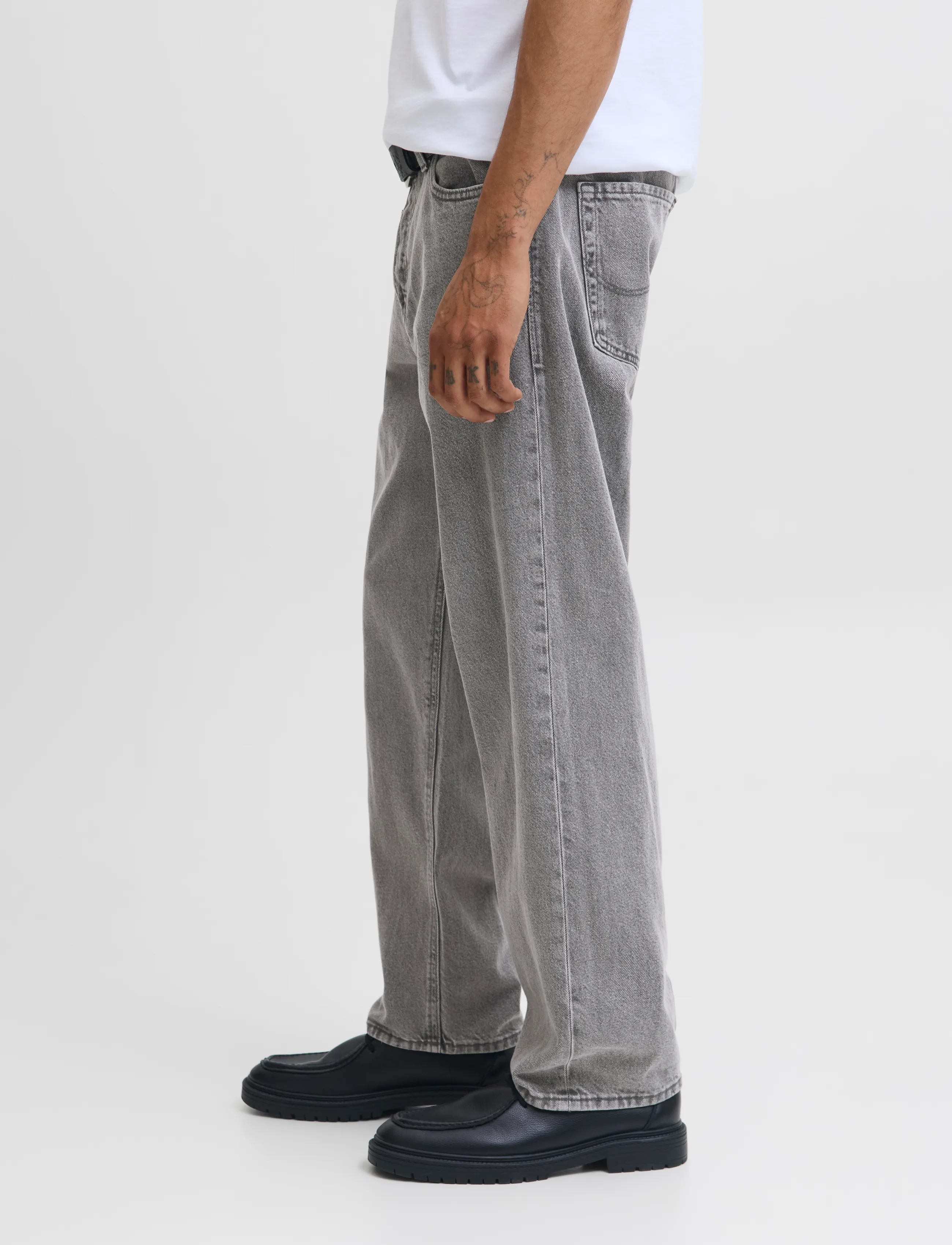 Jack & Jones JJIEDDIE JJBASIC SQ 067 NOOS - Kleidung - GREY DENIM / grey
