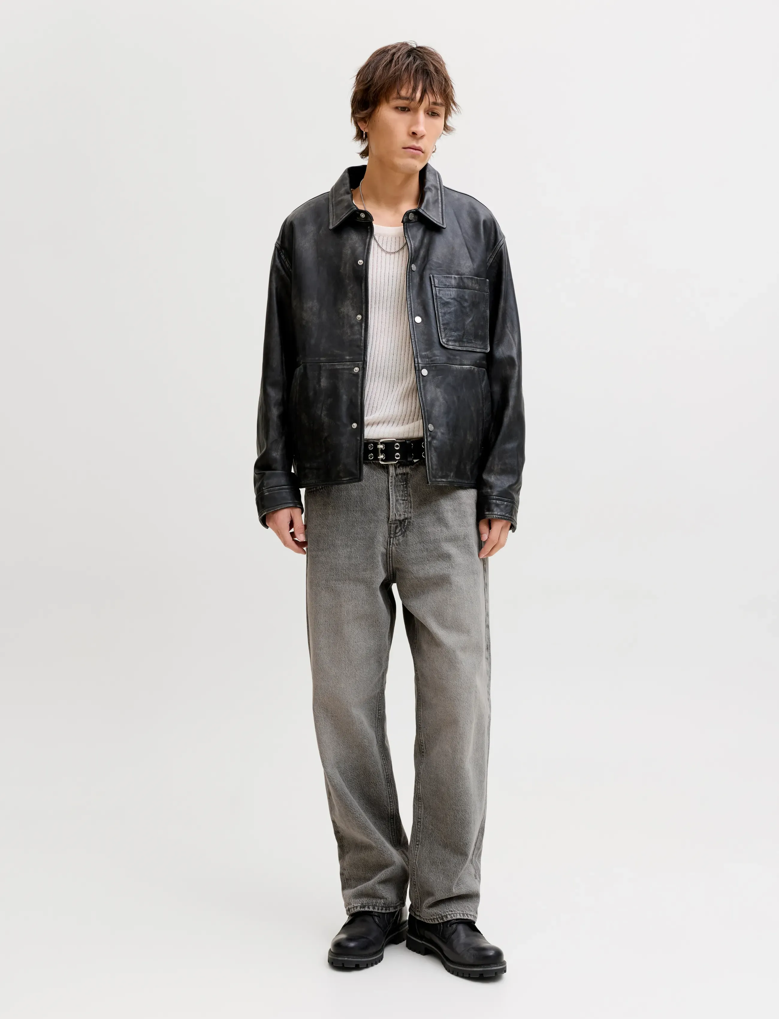 Jack & Jones - JJIALEX JJORIGINAL NS 336 BF - loose jeans - black denim - 4