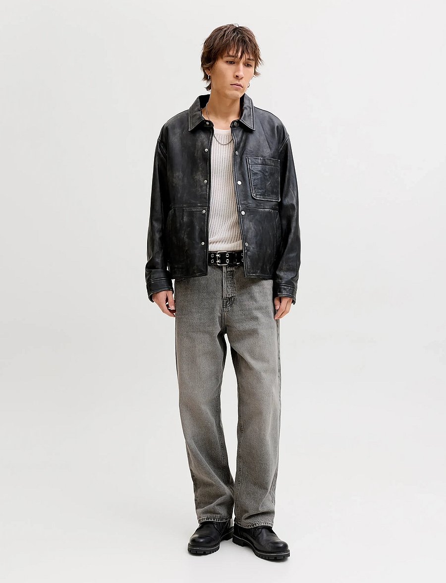 Jack & Jones - JJIALEX JJORIGINAL NS 336 BF - loose jeans - black denim - 4
