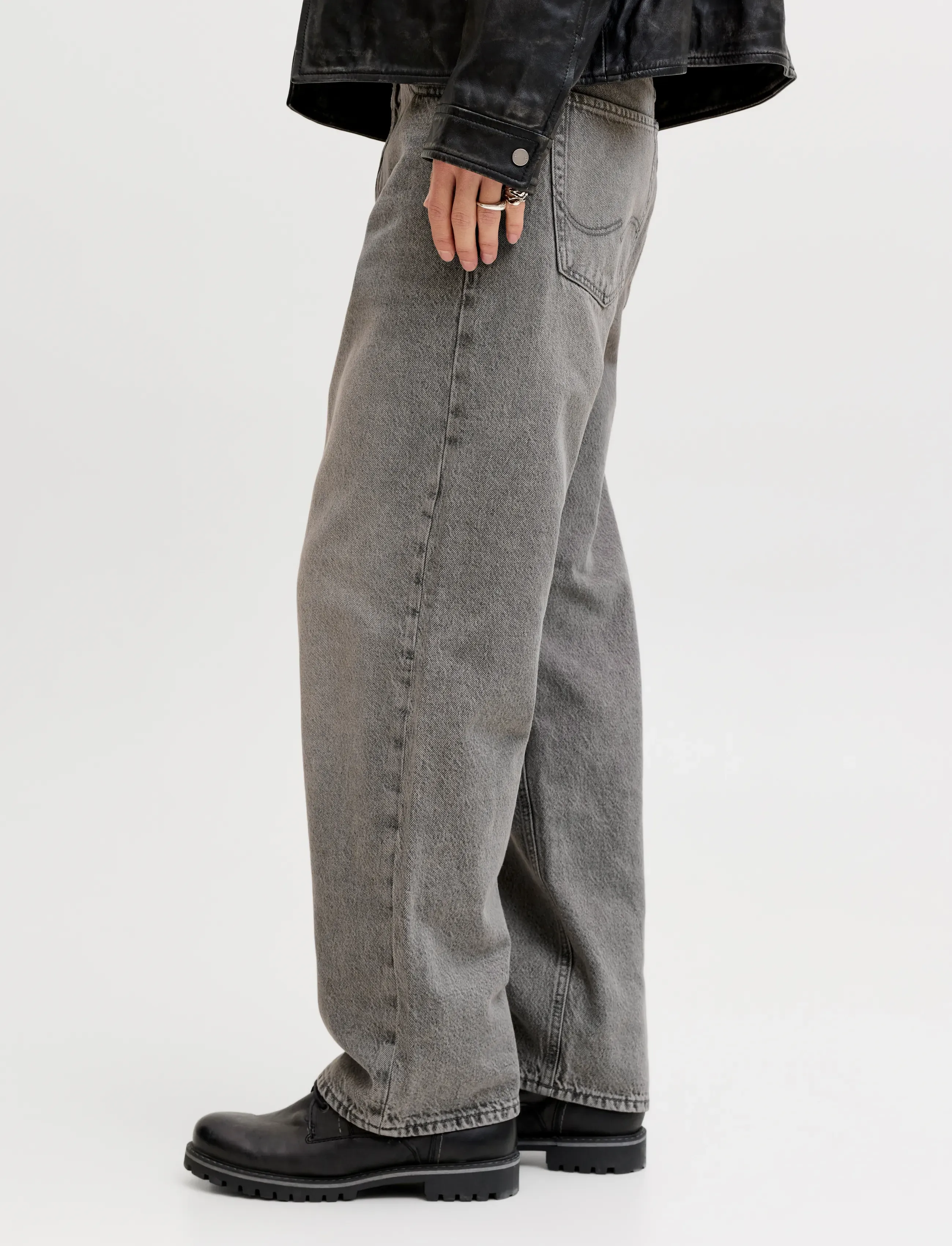 Jack & Jones - JJIALEX JJORIGINAL NS 336 BF - loose jeans - black denim - 5