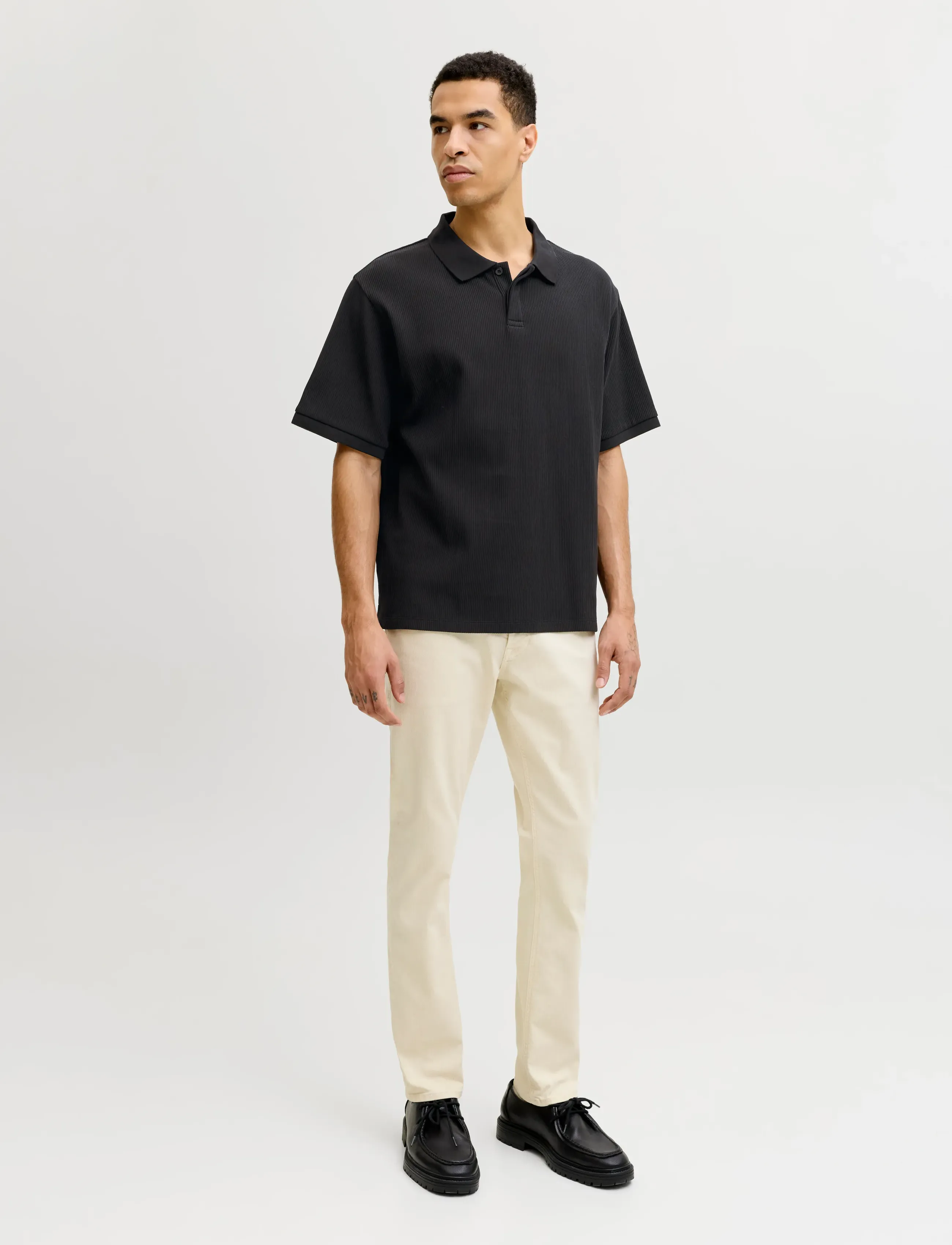 JACK & JONES Jjeharrison Structure Polo Ss Ln pikéer herr – bild 3