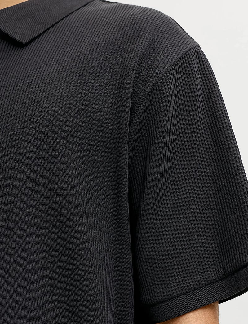 Jack & Jones - JJEHARRISON STRUCTURE POLO SS LN - kortærmede poloer - black - 4