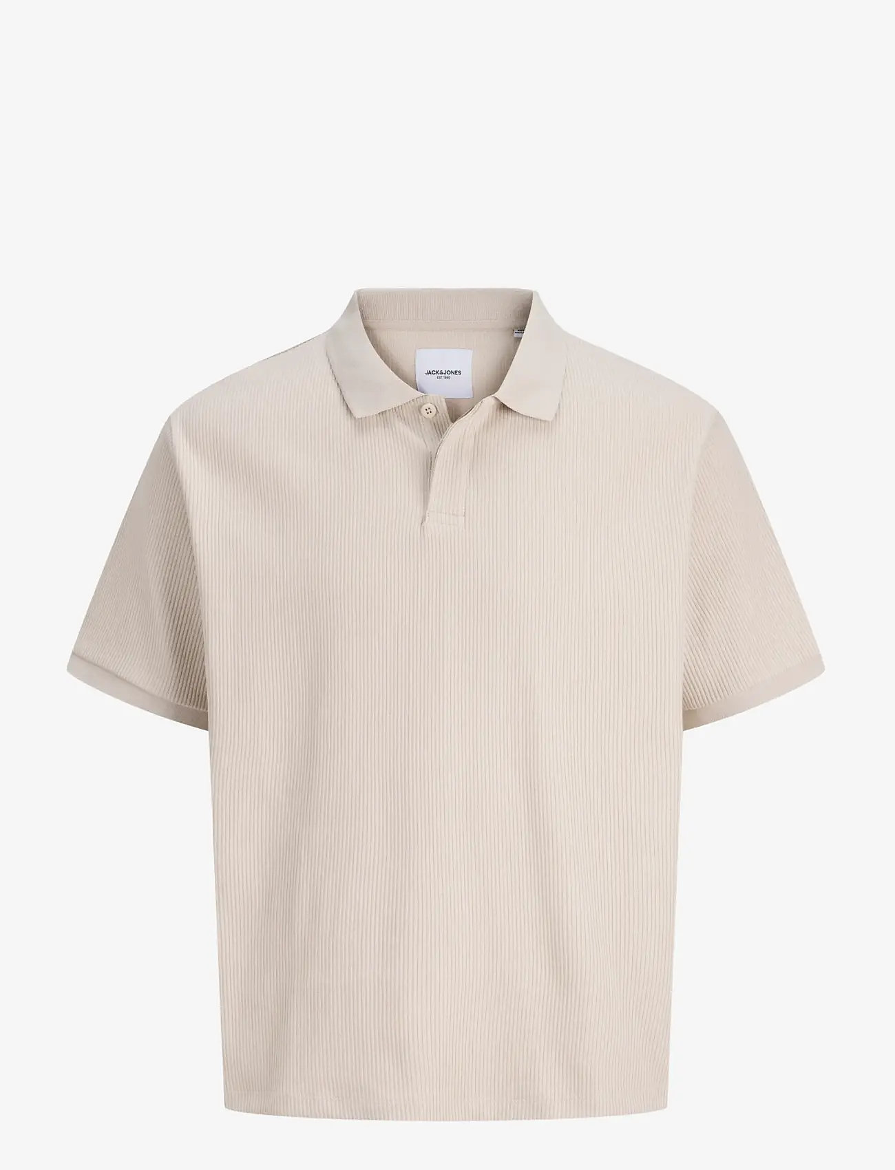 Jack & Jones - JJEHARRISON STRUCTURE POLO SS LN - laveste priser - moonbeam - 1