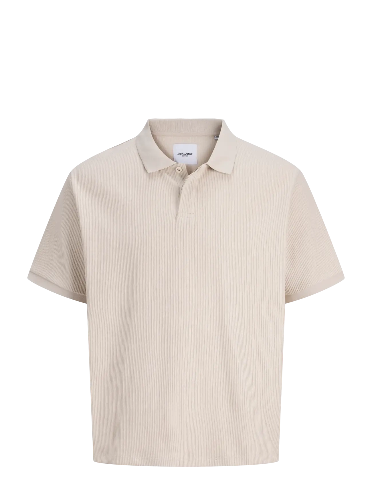 Jack & Jones JJEHARRISON STRUCTURE POLO SS LN - Poloer - MOONBEAM / cream