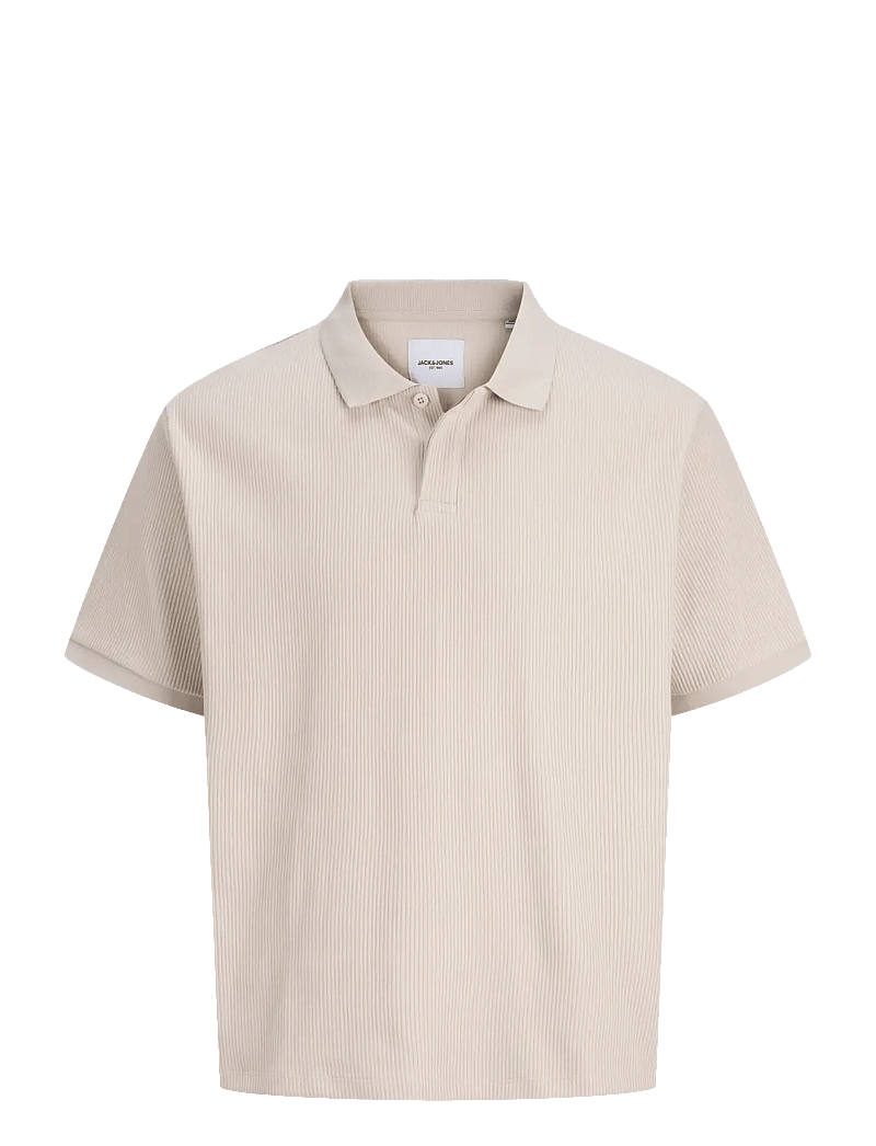 Jack & Jones - JJEHARRISON STRUCTURE POLO SS LN - kortärmade pikéer - moonbeam - 1