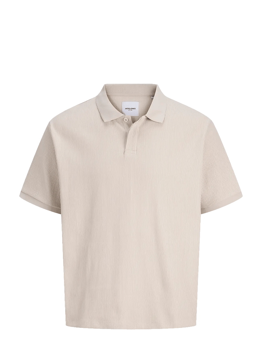 Jack & Jones - JJEHARRISON STRUCTURE POLO SS LN - kortermede - moonbeam - 1
