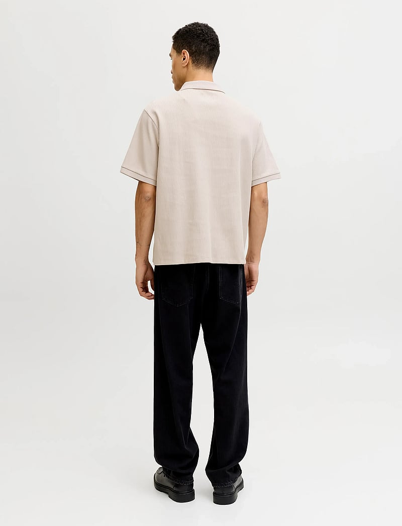 Jack & Jones - JJEHARRISON STRUCTURE POLO SS LN - kortärmade pikéer - moonbeam - 2