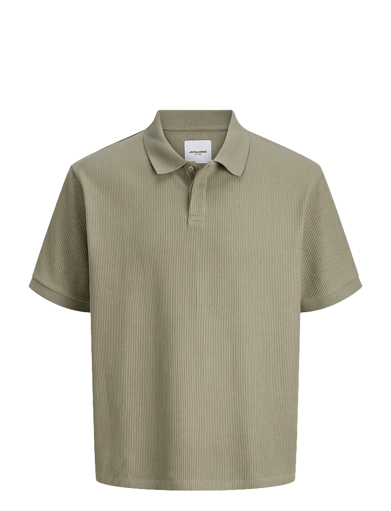 Jack & Jones - JJEHARRISON STRUCTURE POLO SS LN - kortärmade pikéer - vetiver - 1