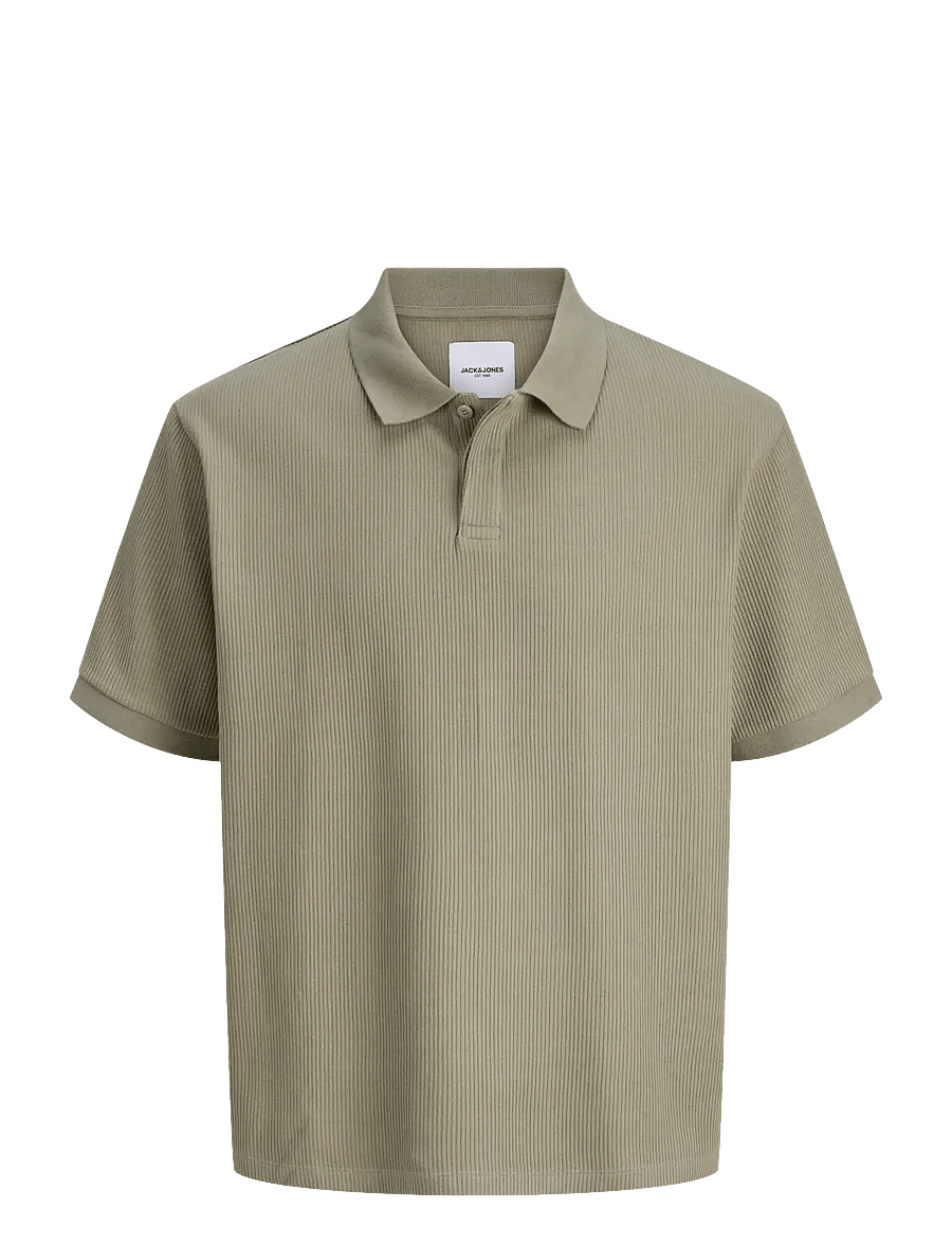 Jack & Jones - JJEHARRISON STRUCTURE POLO SS LN - kortærmede poloer - vetiver - 1