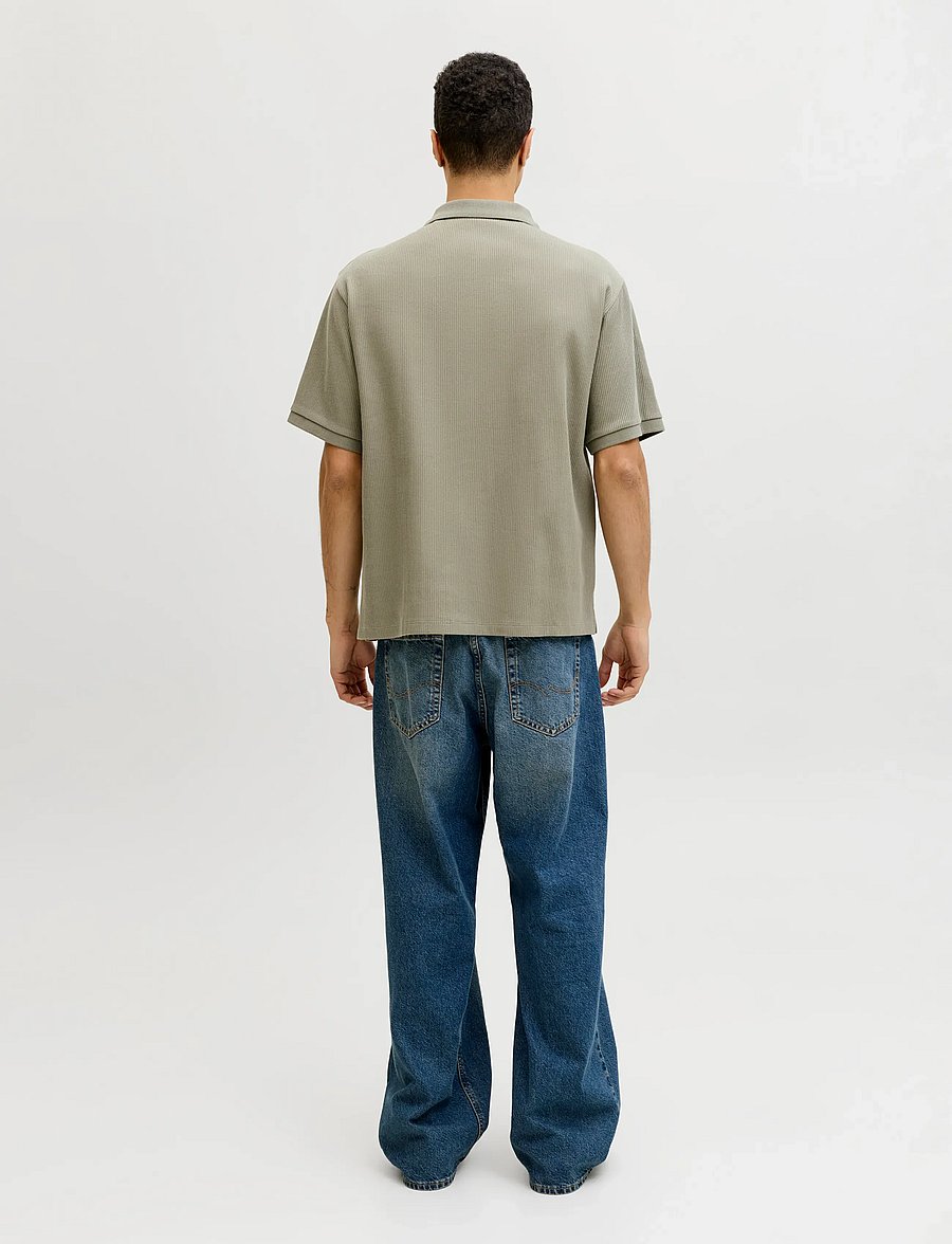 Jack & Jones - JJEHARRISON STRUCTURE POLO SS LN - kortærmede poloer - vetiver - 2