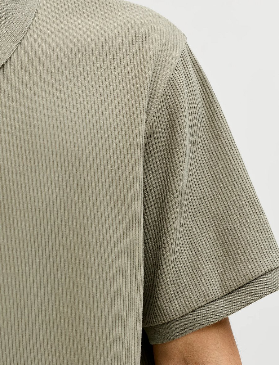 Jack & Jones - JJEHARRISON STRUCTURE POLO SS LN - kortærmede poloer - vetiver - 4