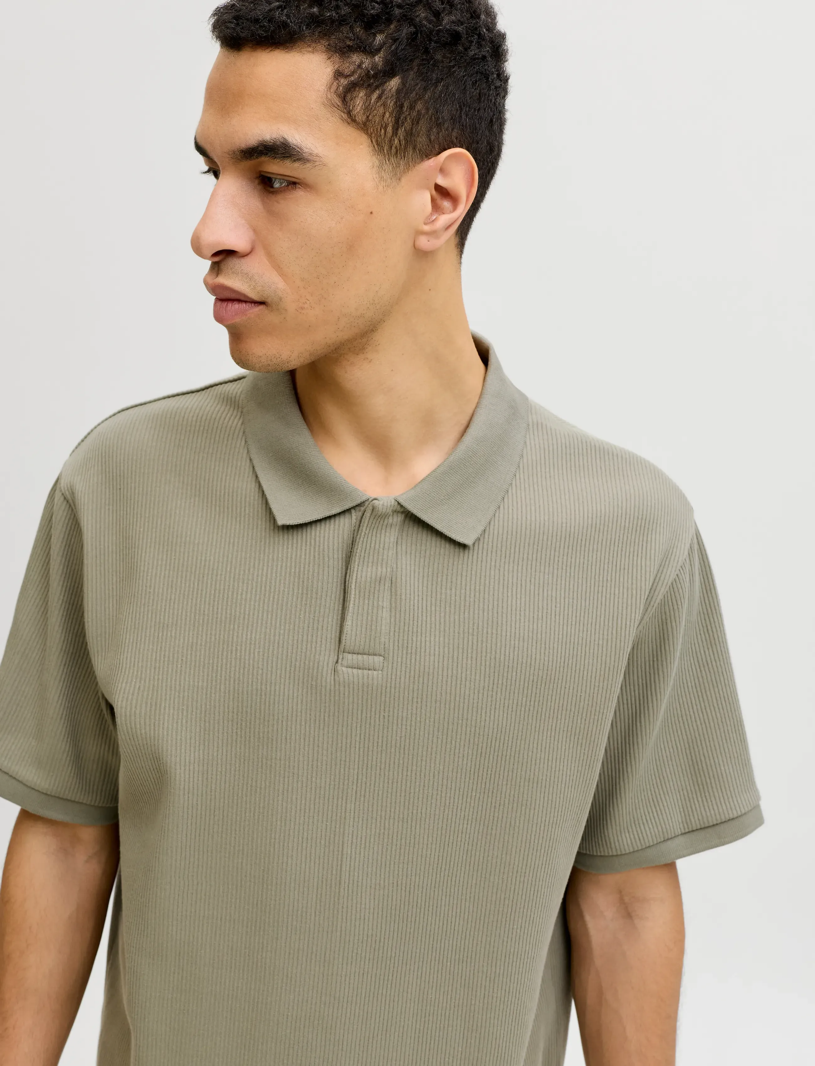 Jack & Jones - JJEHARRISON STRUCTURE POLO SS LN - lowest prices - vetiver - 5