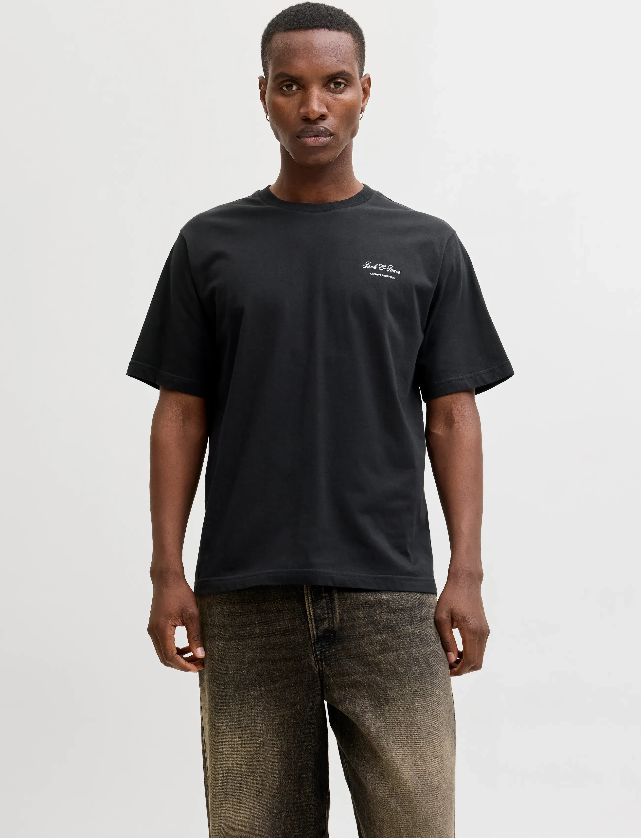 Jack & Jones JJEARCHIVE GRAPHIC TEE SS O-NECK NOOS - T-Shirts - BLACK / black