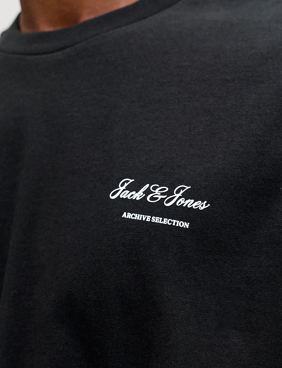 Jack & Jones - JJEARCHIVE GRAPHIC TEE SS O-NECK NOOS - kortærmede t-shirts - black - 4