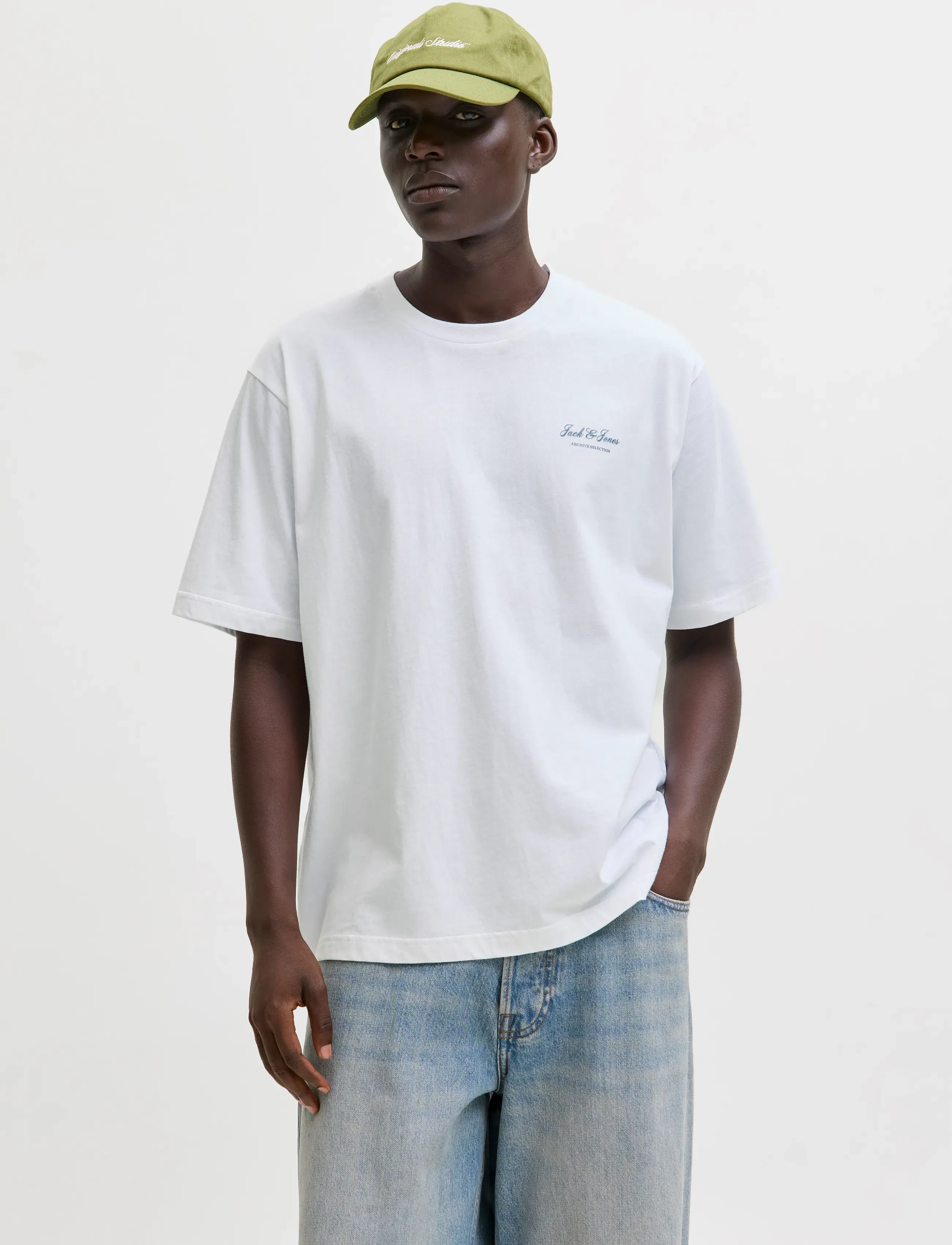Jack & Jones JJEARCHIVE GRAPHIC TEE SS O-NECK NOOS - Riided - BRIGHT WHITE / white