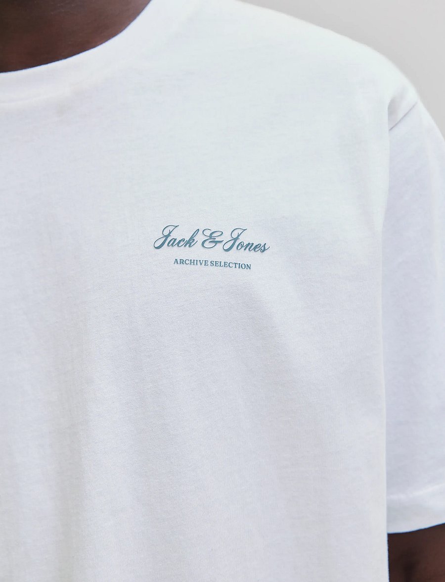 Jack & Jones - JJEARCHIVE GRAPHIC TEE SS O-NECK NOOS - kortærmede t-shirts - bright white - 4