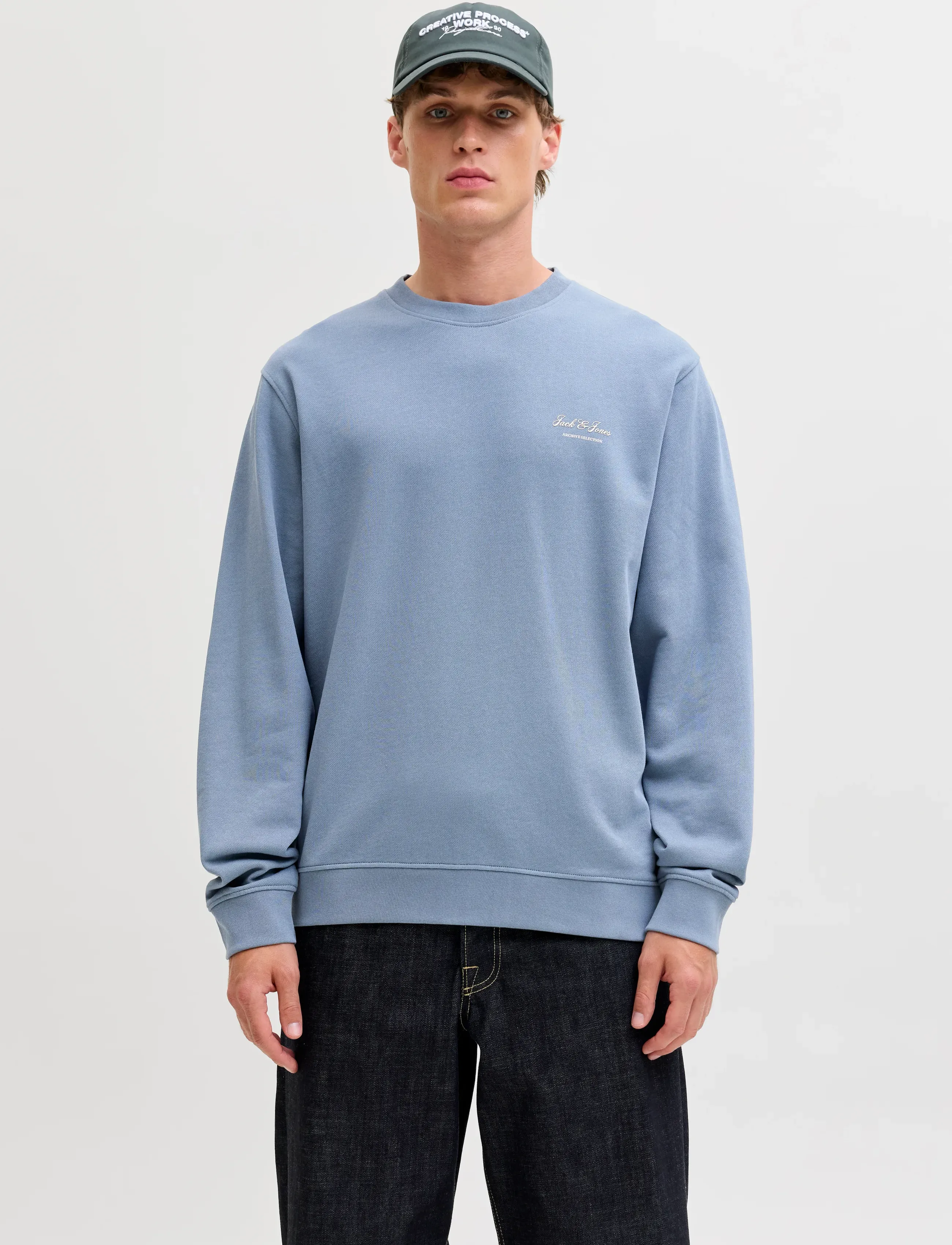 Jack & Jones JJEARCHIVE GRAPHIC SWEAT CREW NECK NOOS - Looks for less - BLUE MIRAGE / blue