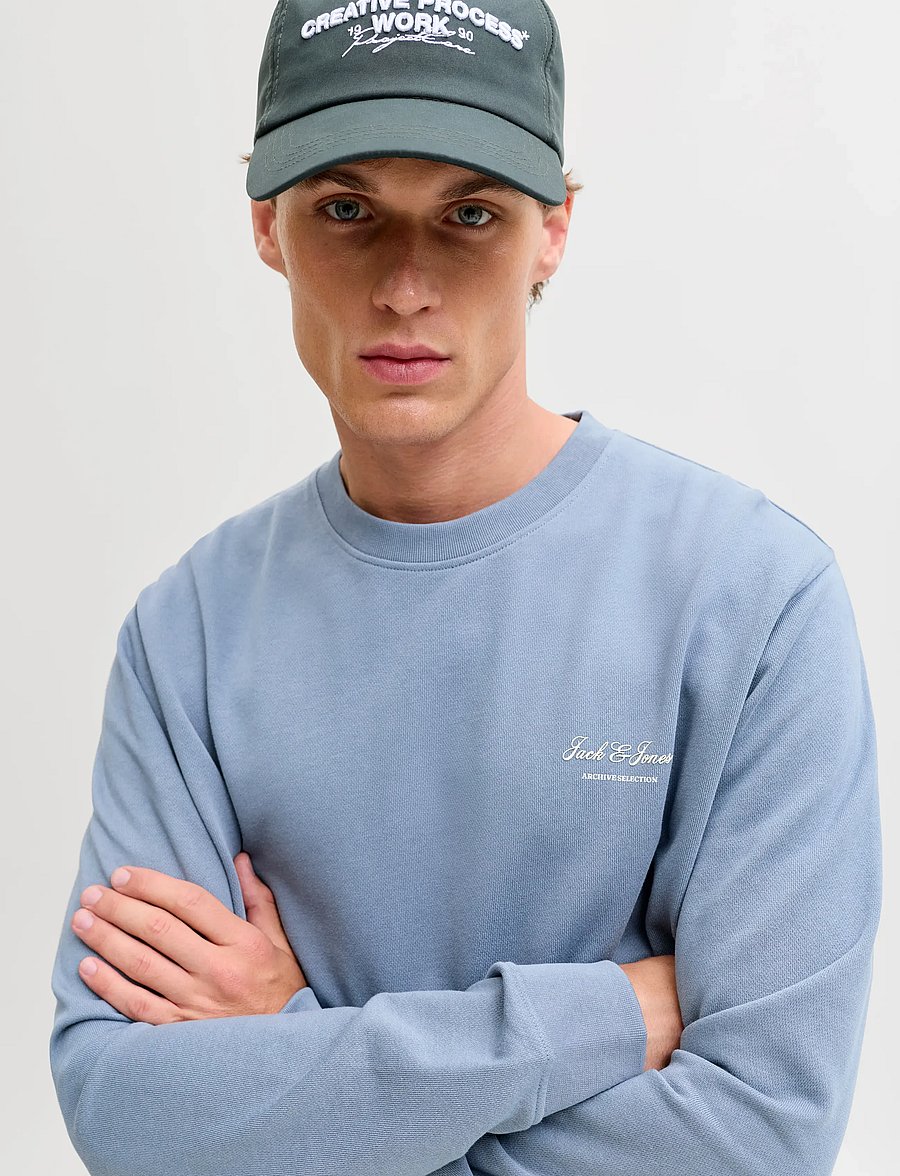 Jack & Jones - JJEARCHIVE GRAPHIC SWEAT CREW NECK NOOS - kollektsioonid - blue mirage - 4