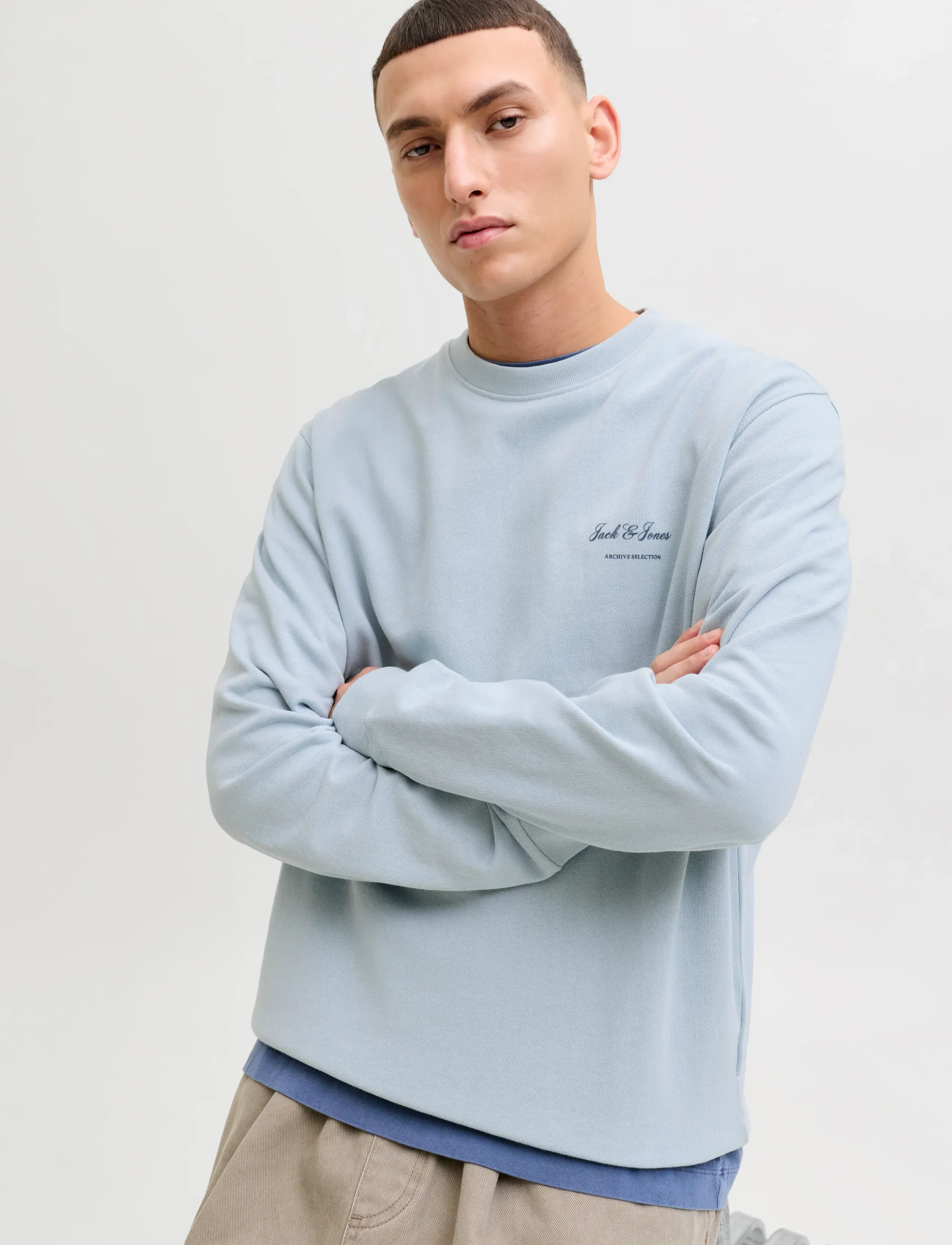 Jack & Jones - JJEARCHIVE GRAPHIC SWEAT CREW NECK NOOS - kollektsioonid - celestial blue - 4