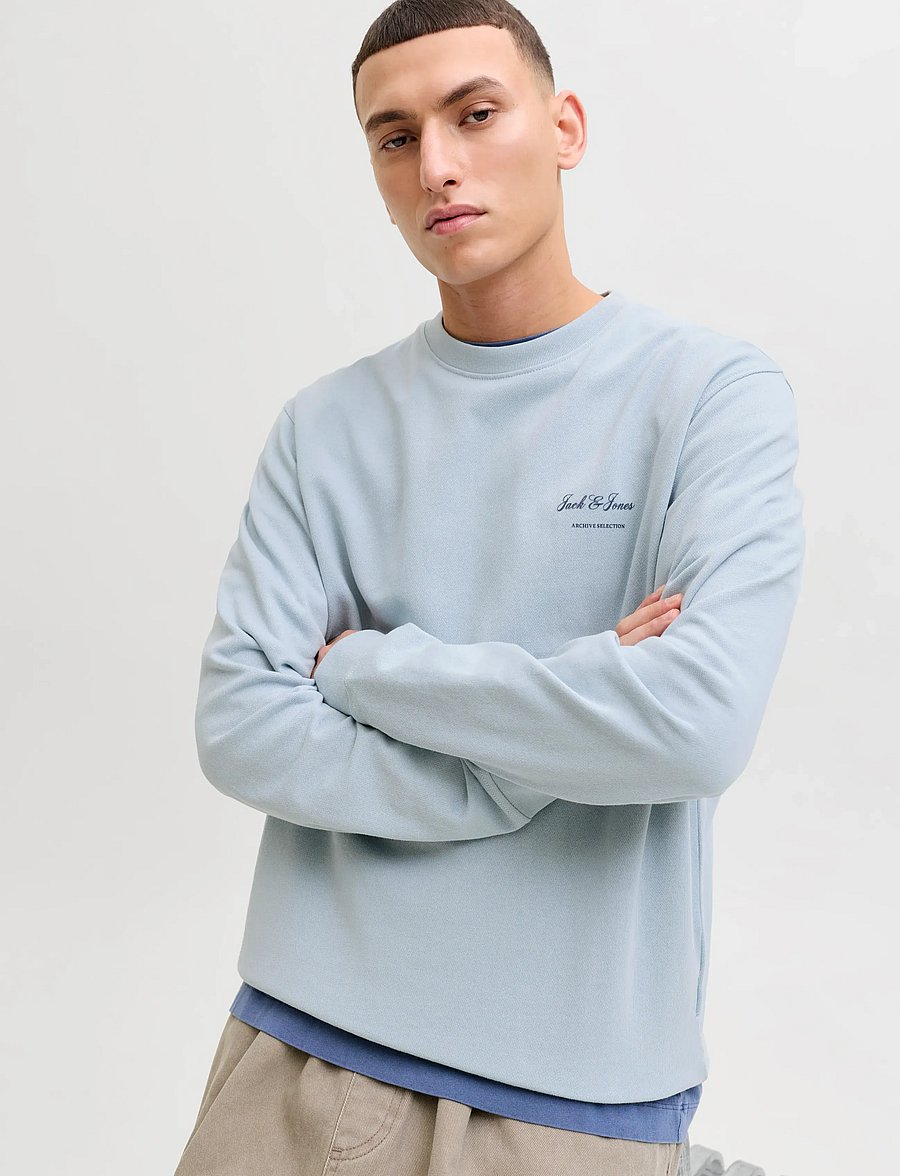 Jack & Jones - JJEARCHIVE GRAPHIC SWEAT CREW NECK NOOS - kollektsioonid - celestial blue - 4