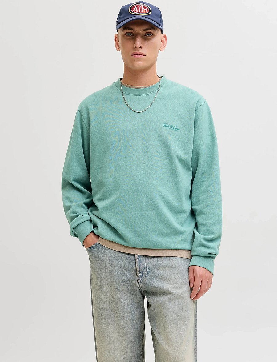 Jack & Jones - JJEARCHIVE GRAPHIC SWEAT CREW NECK NOOS - kollektsioonid - mineral blue - 0