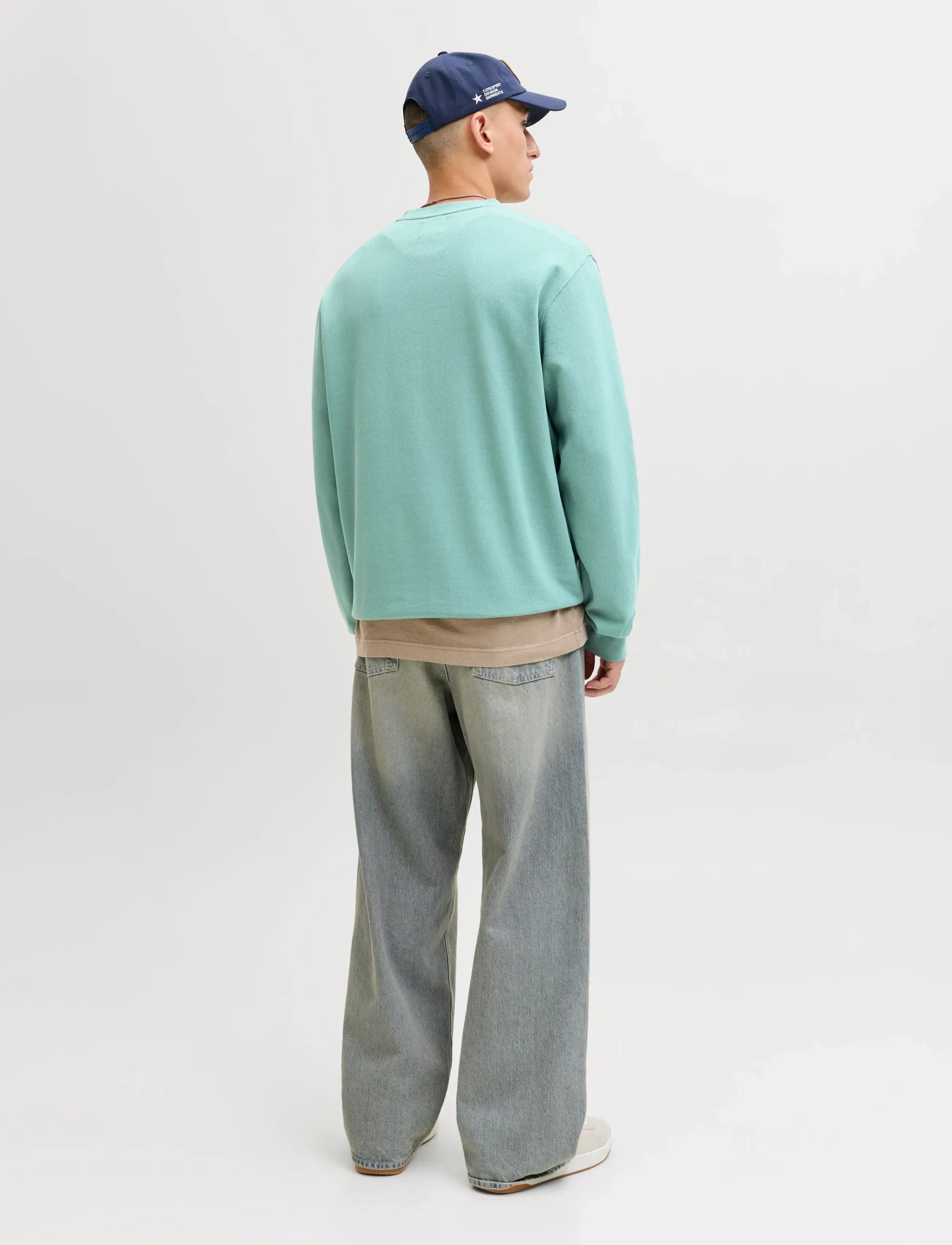 Jack & Jones - JJEARCHIVE GRAPHIC SWEAT CREW NECK NOOS - kollektioner - mineral blue - 3