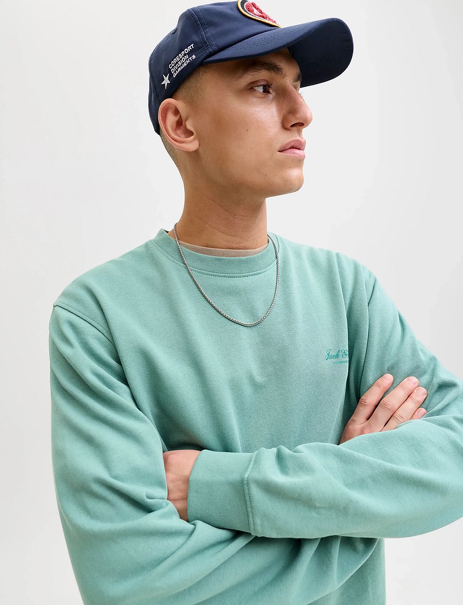Jack & Jones - JJEARCHIVE GRAPHIC SWEAT CREW NECK NOOS - kollektsioonid - mineral blue - 5