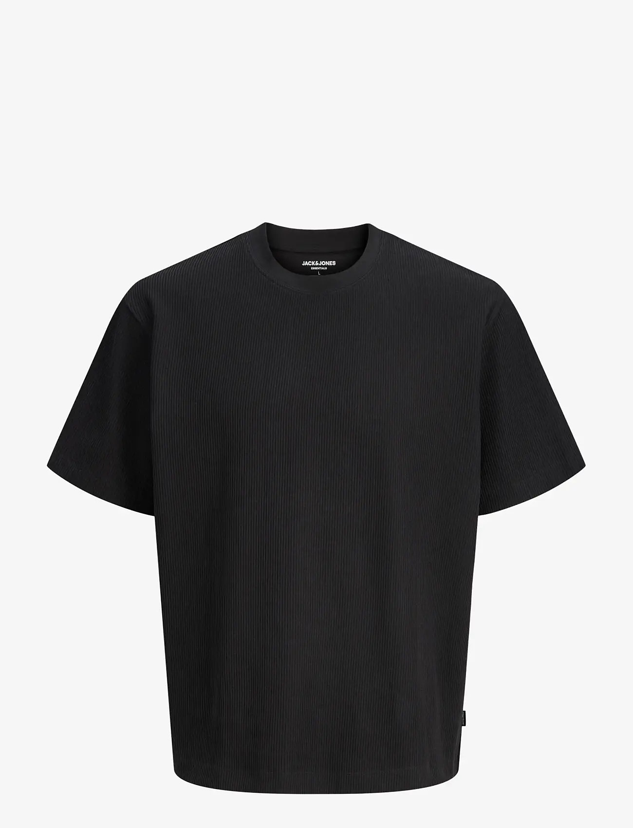 Jack & Jones - JJEHARRISON STRUCTURE TEE SS O-NECK SN - kortærmede t-shirts - black - 1