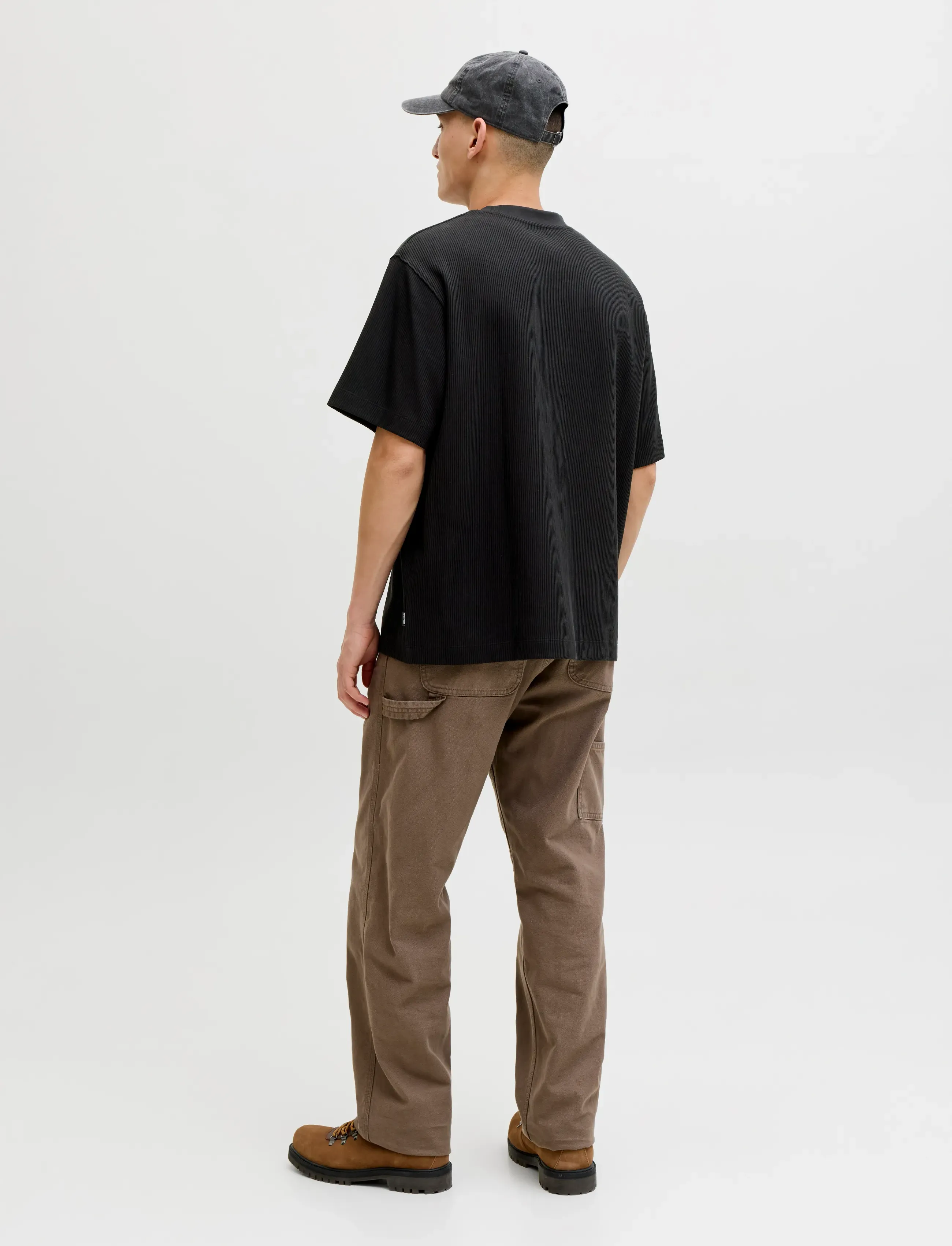Jack & Jones - JJEHARRISON STRUCTURE TEE SS O-NECK SN - kortärmade t-shirts - black - 2