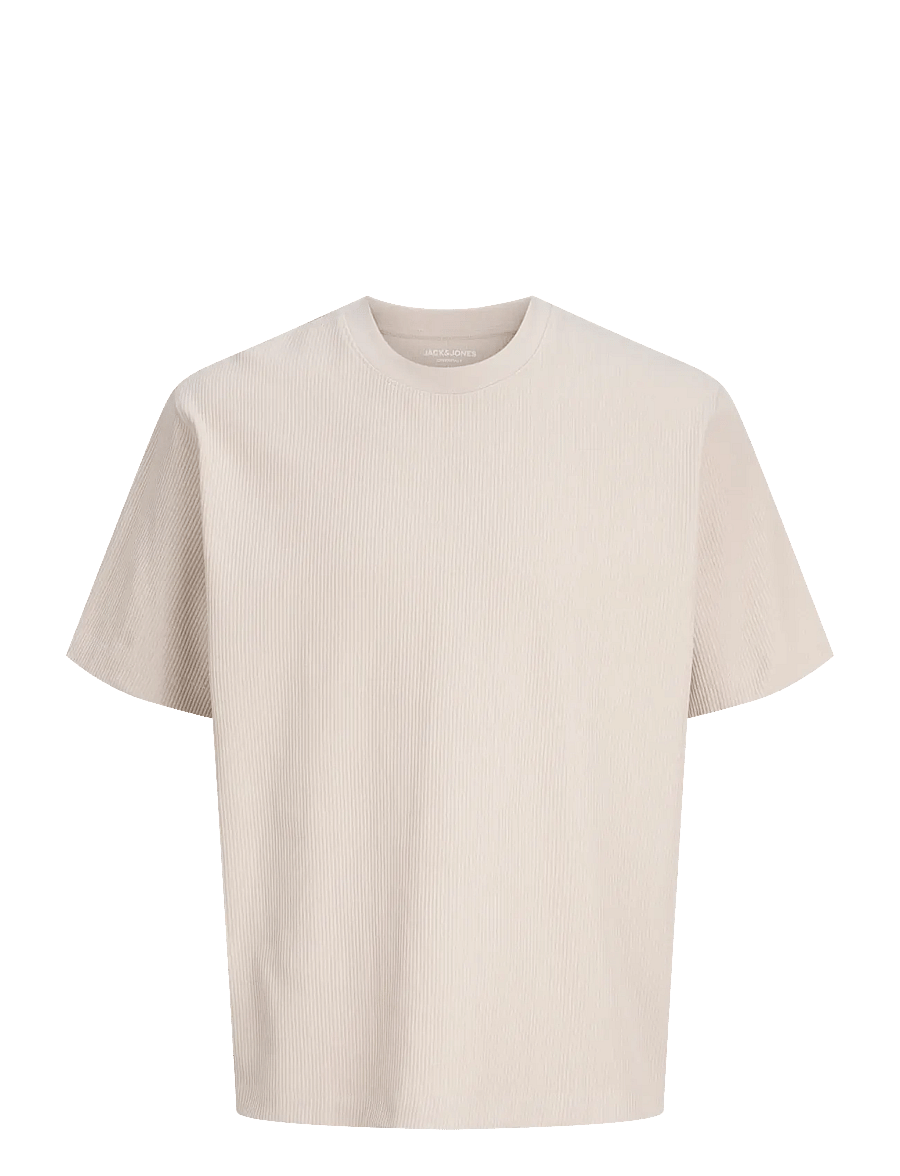 Jack & Jones - JJEHARRISON STRUCTURE TEE SS O-NECK SN - kurzärmelige t-shirts - moonbeam - 1