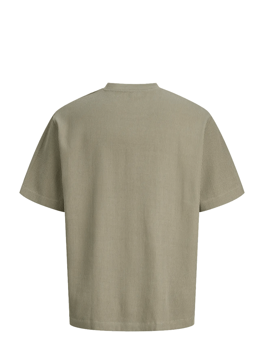 Jack & Jones - JJEHARRISON STRUCTURE TEE SS O-NECK SN - kurzärmelige t-shirts - vetiver - 2