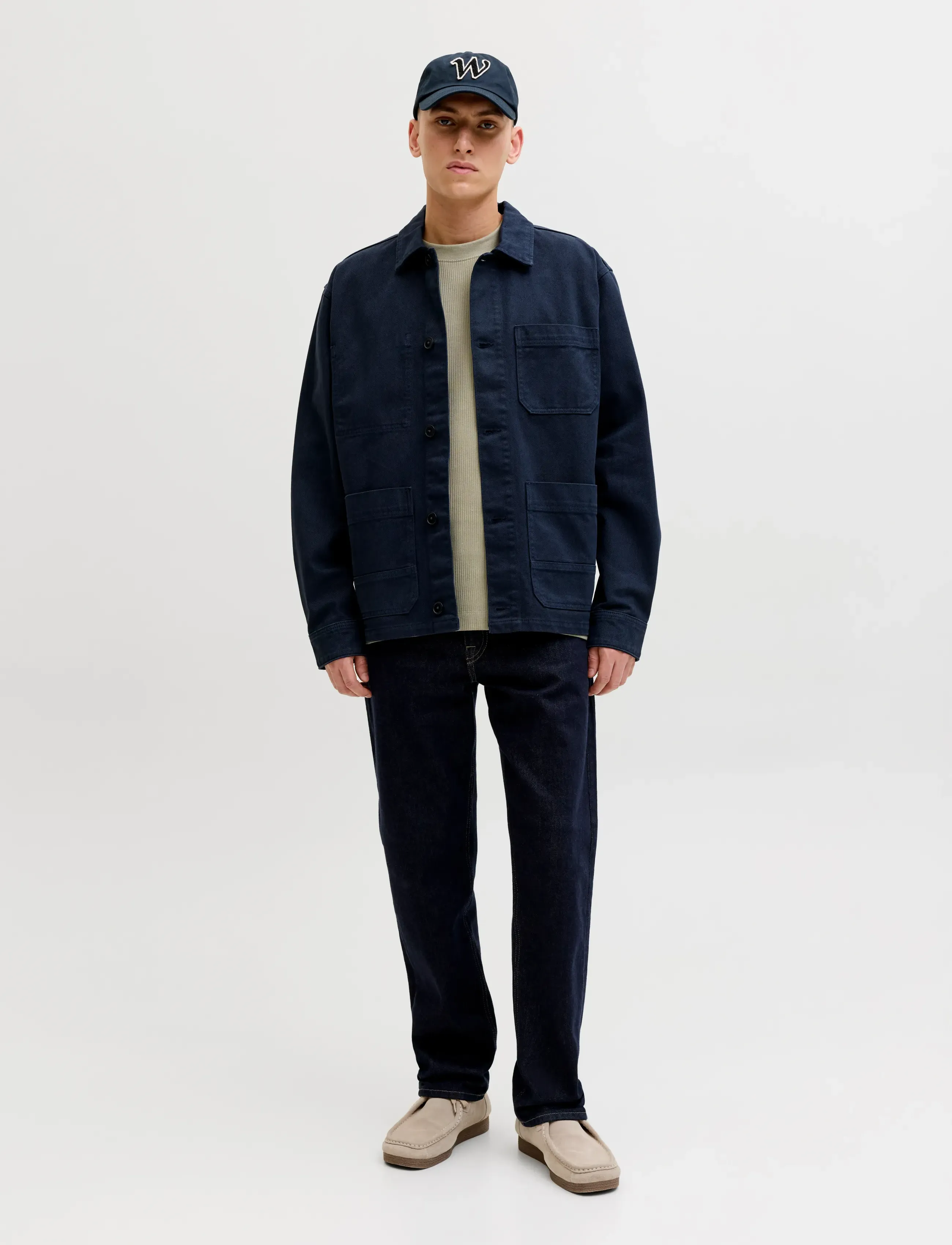 Jack & Jones - JJEHARRISON STRUCTURE TEE SS O-NECK SN - short-sleeved t-shirts - vetiver - 4