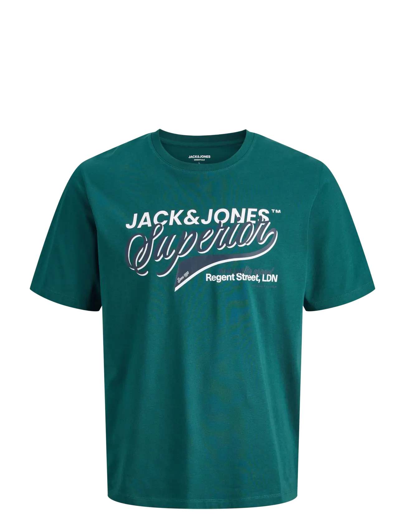 Jack & Jones JJELOGO TEE SS O-NECK 2 COL SS26 SN - Põhitooted - ATLANTIC DEEP / green